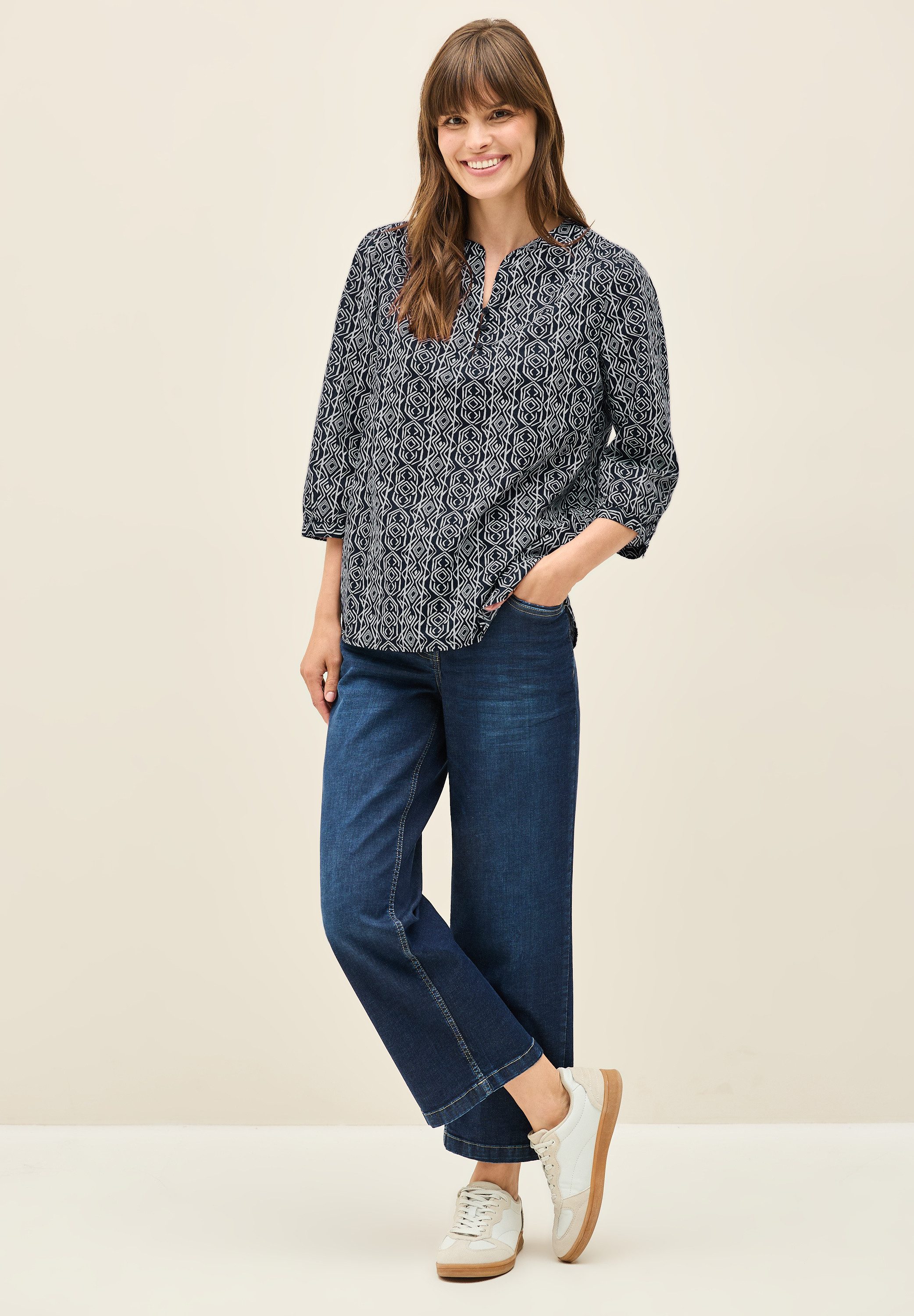 Cecil Gedessineerde blouse met grafisch patroon