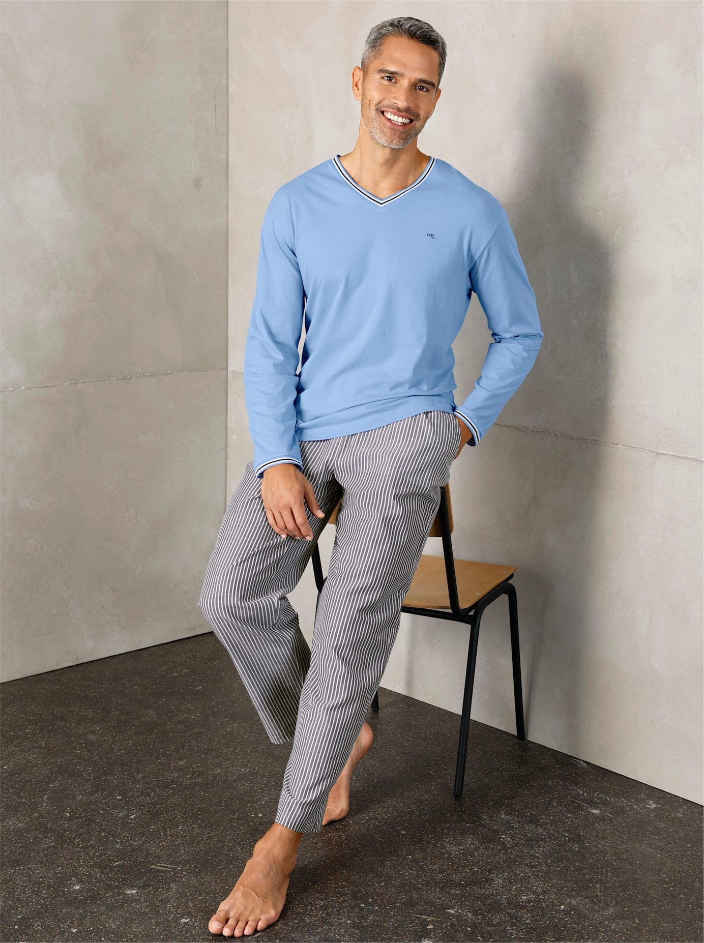 wäschepur Pyjama heren pyjama's maat 56/58 blauw