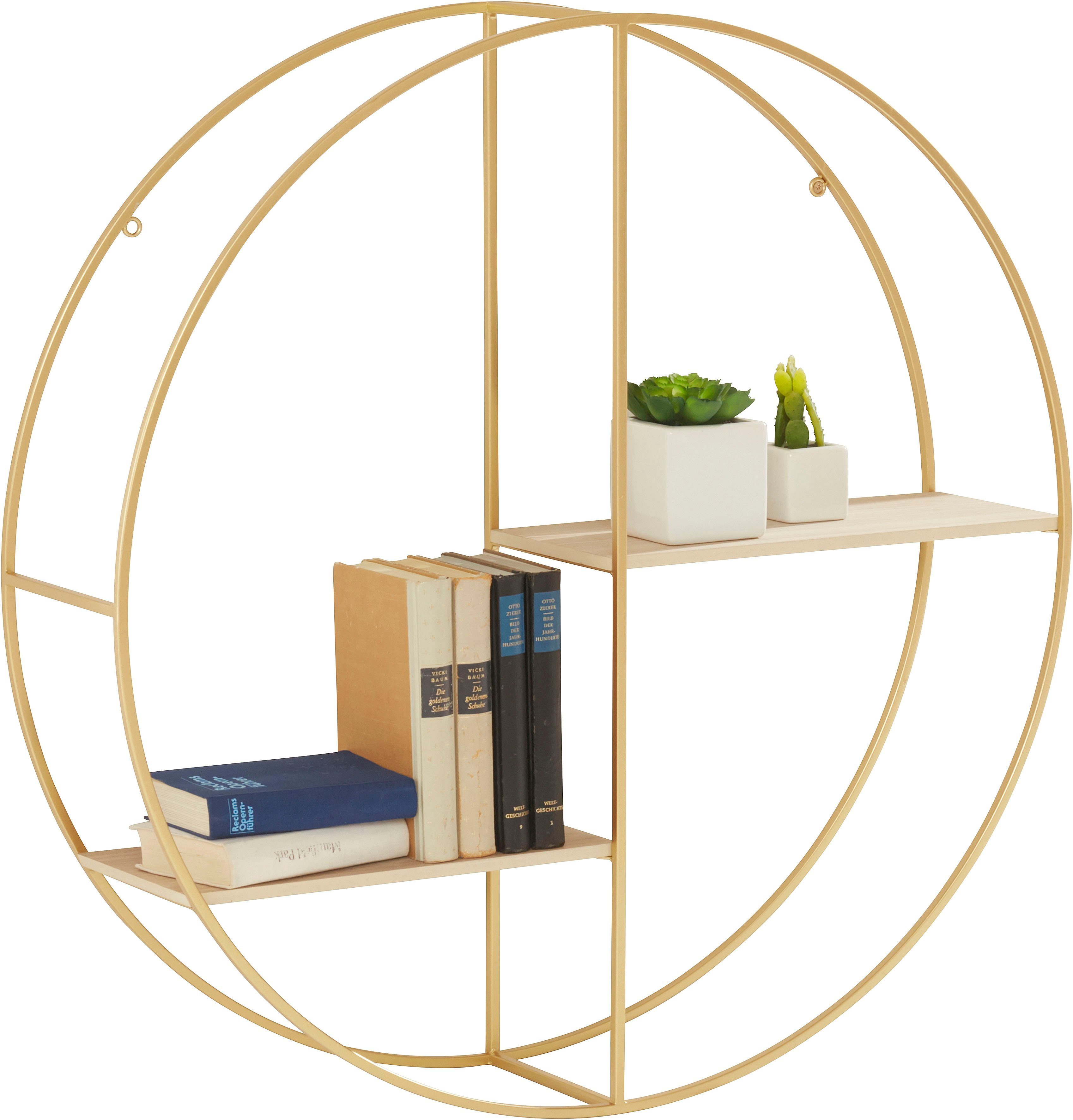 Guido Maria Kretschmer Home&Living Decoratief wandrek Tapista Decoratief rek, wanddecoratie van metaal, rond, ø 76 cm