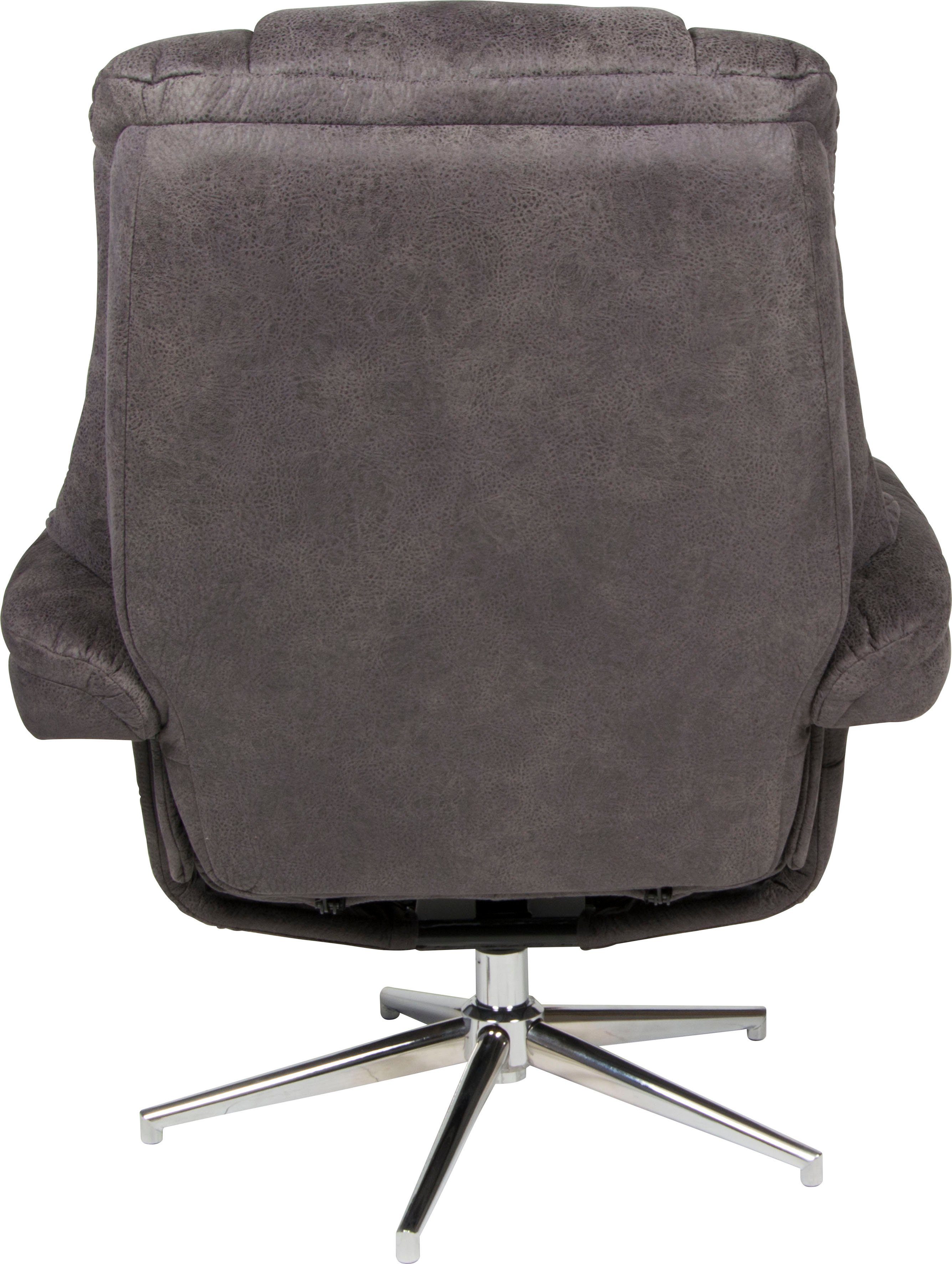 Duo Collection Relaxfauteuil BURNABY met voetenbank en relaxfunctie, 360 graden draaibaar