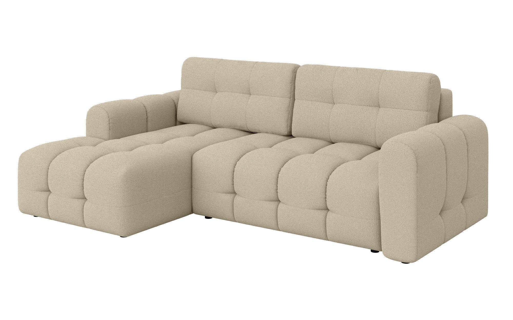 INOSIGN Hoekbank Manilla, optioneel met bedfunctie, B/D/H 265/170/91 cm L-vorm met recamiere rechts/links bestelbaar, golfondersteuning