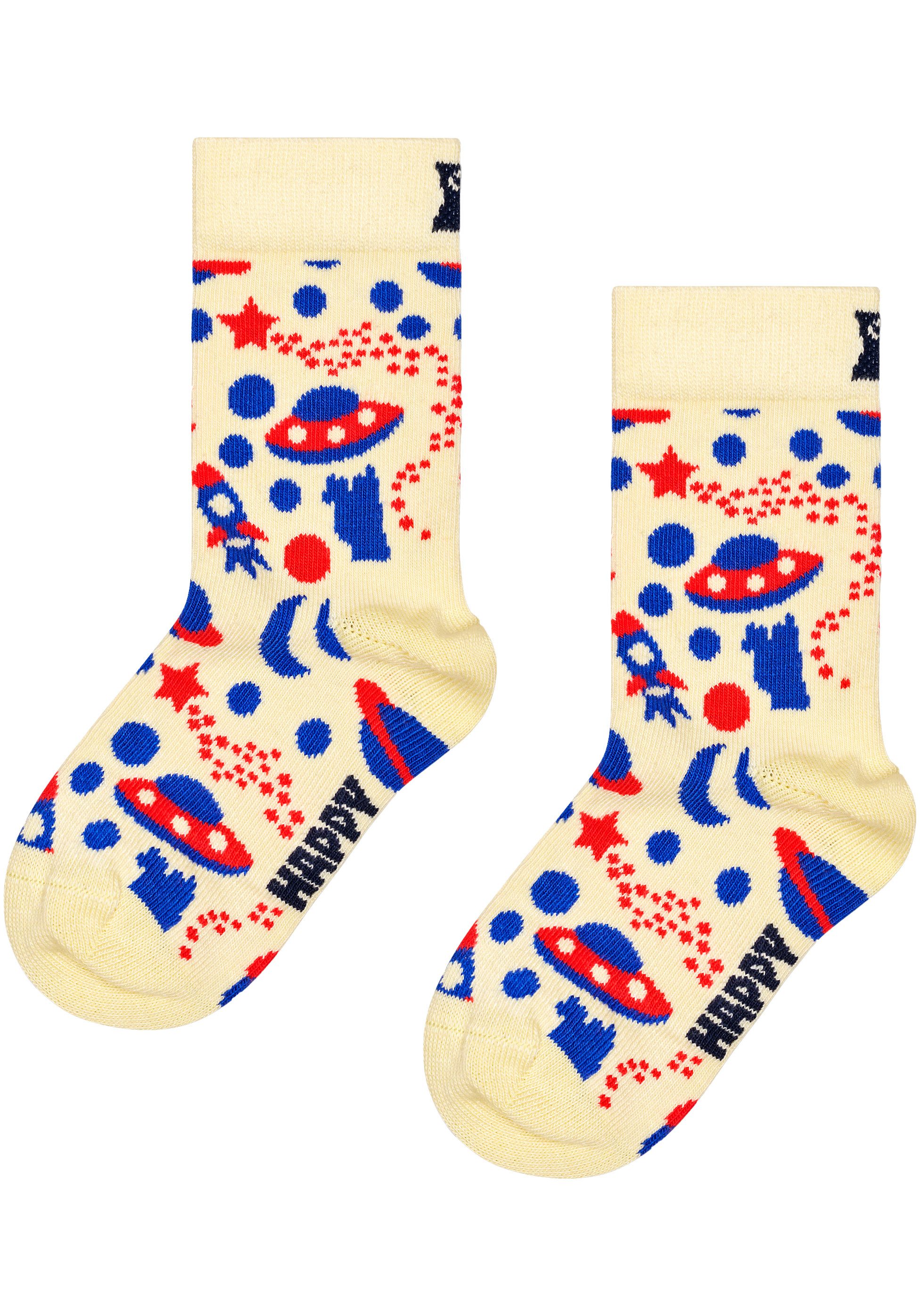 Happy Socks Lange sokken met speelse robotmotieven (Set van 3)