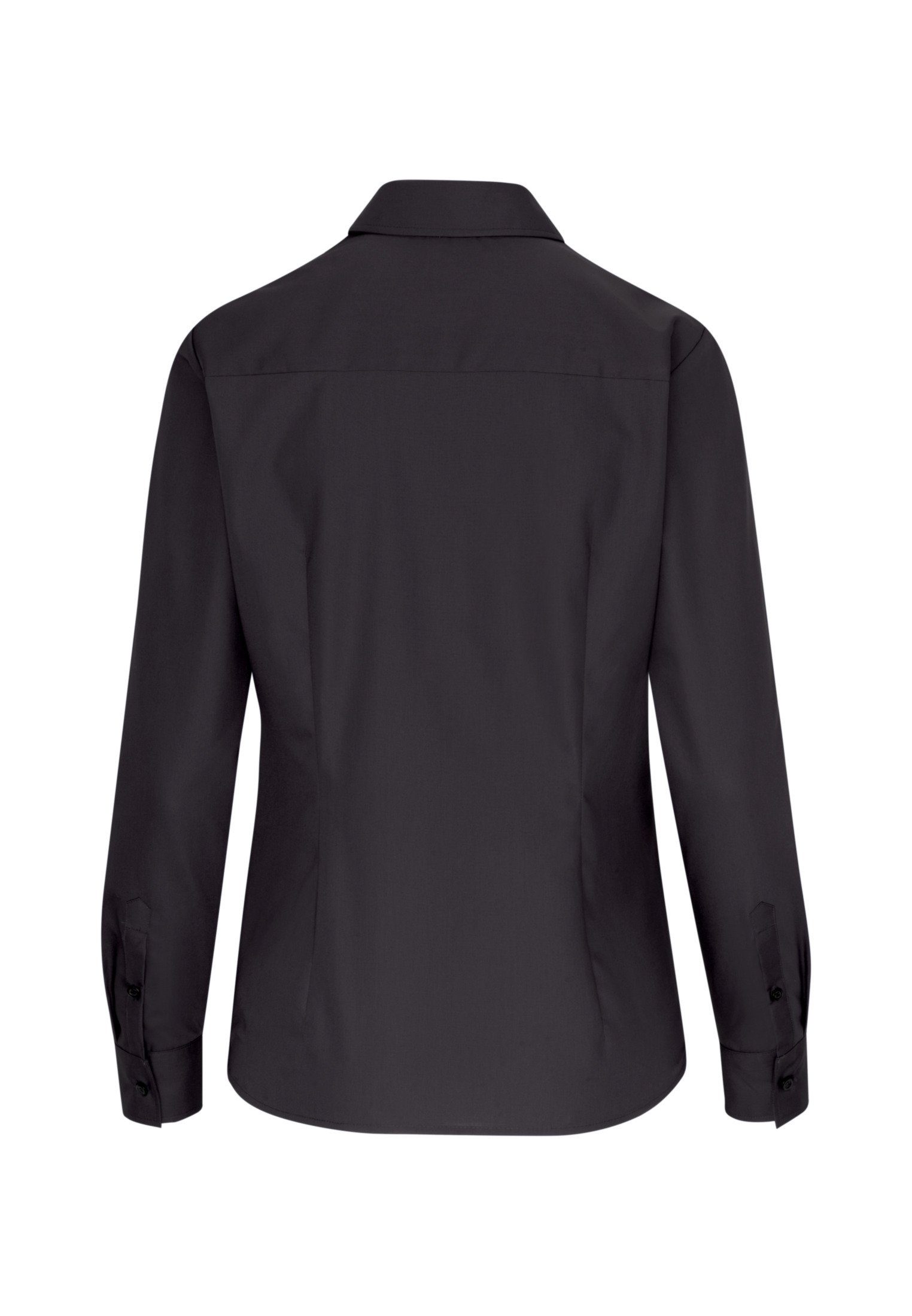 seidensticker Overhemdblouse Zwarte roos Lange mouwen kraag uni