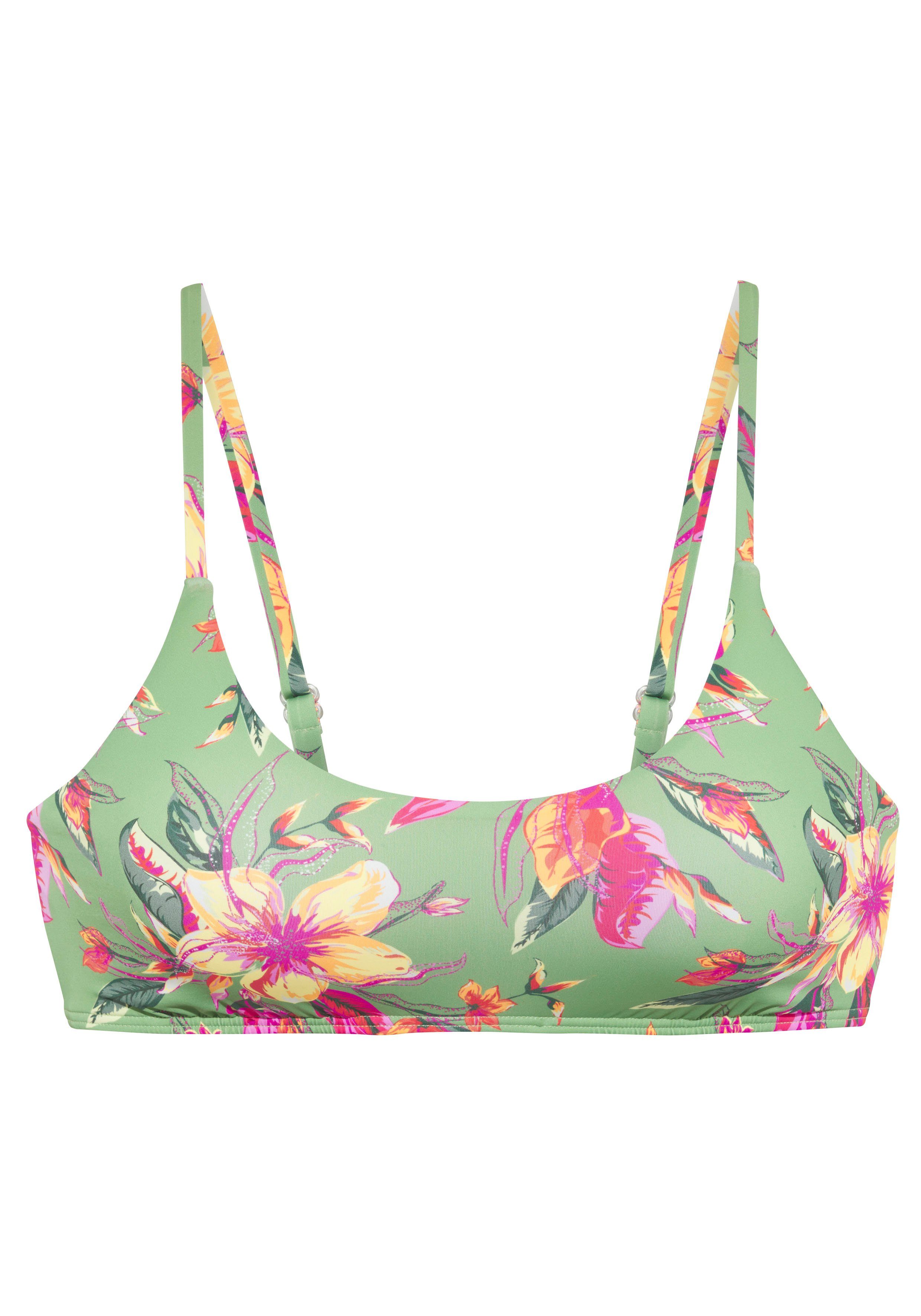 Lascana Bustierbikinitop MALIA met tropische print