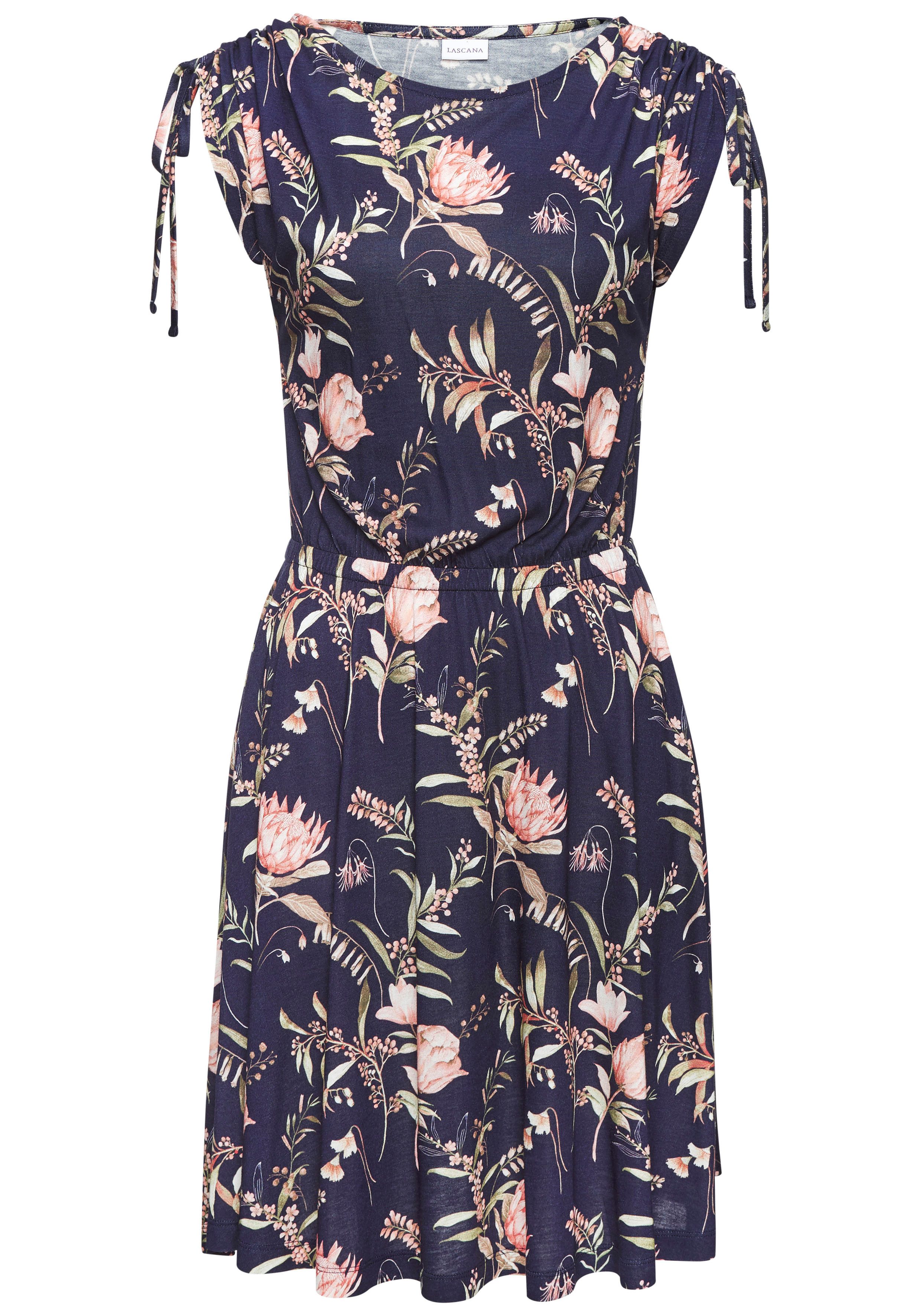 Vivance Jerseyjurk met bloemenprint, losse zomerjurk, strandjurk