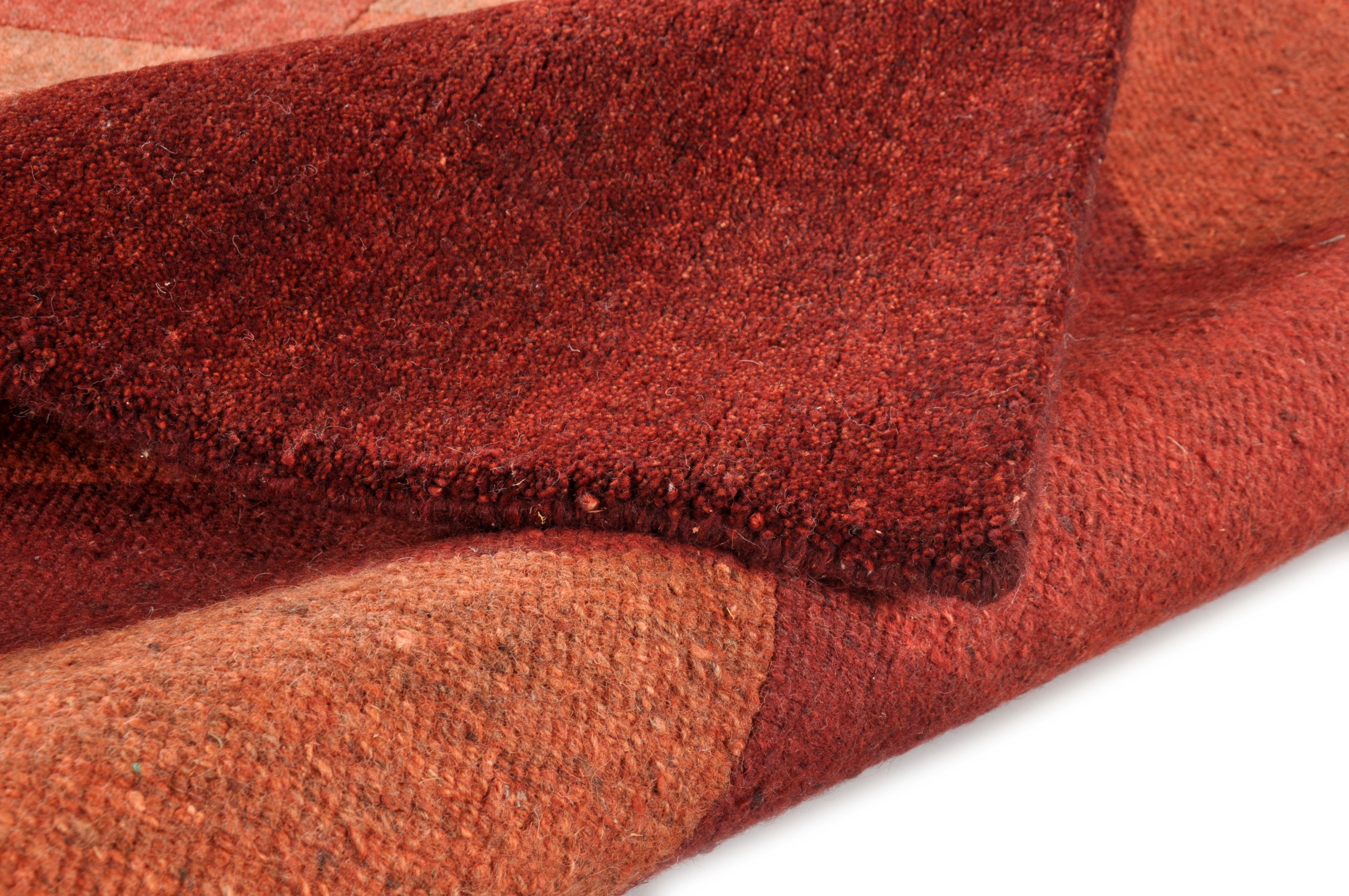 THEKO Wollen kleed Dalas - 7709 zuivere wol, met de hand geknoopt, patchworkdesign