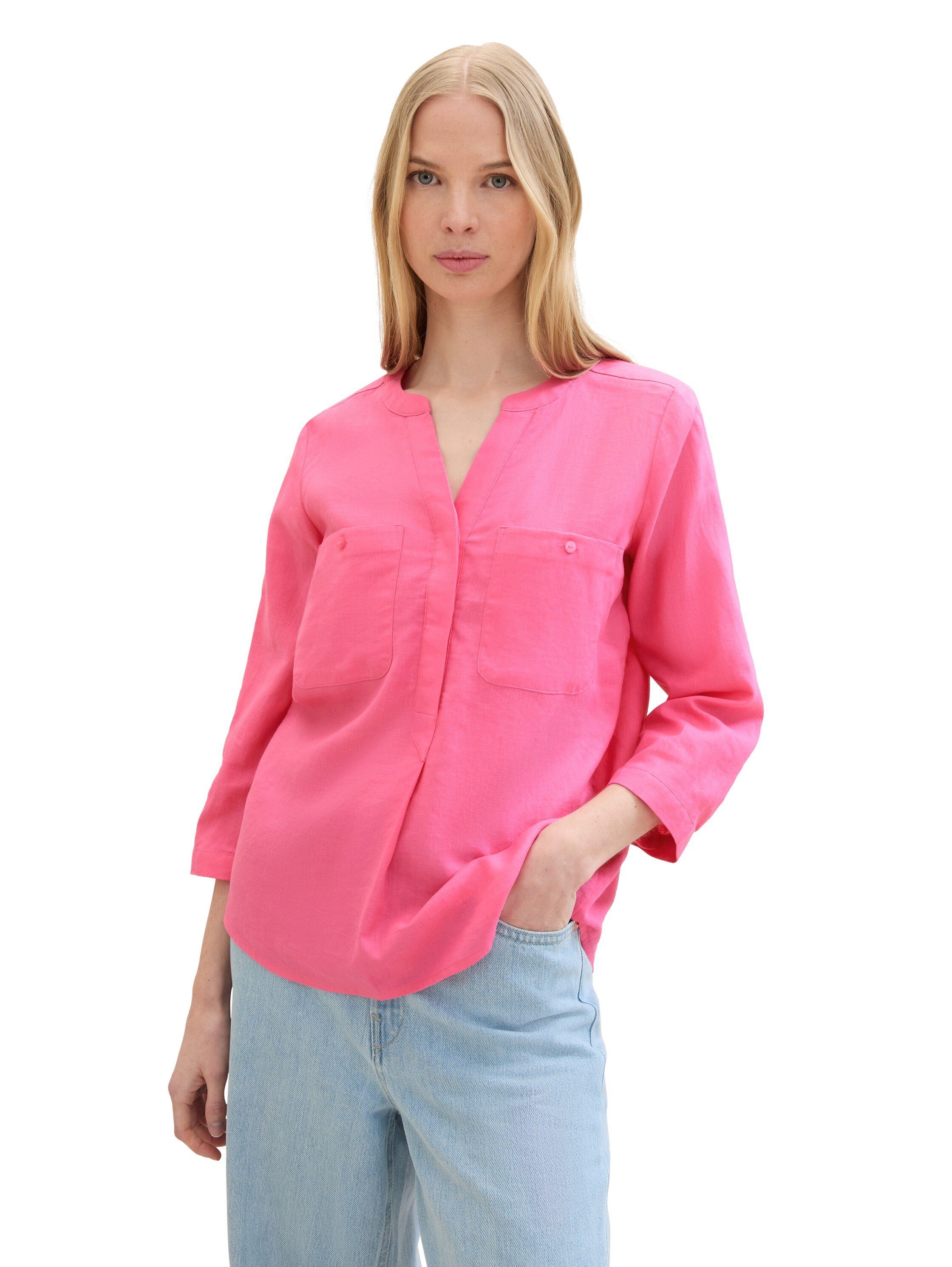 Tom Tailor Blouse zonder sluiting met linnen