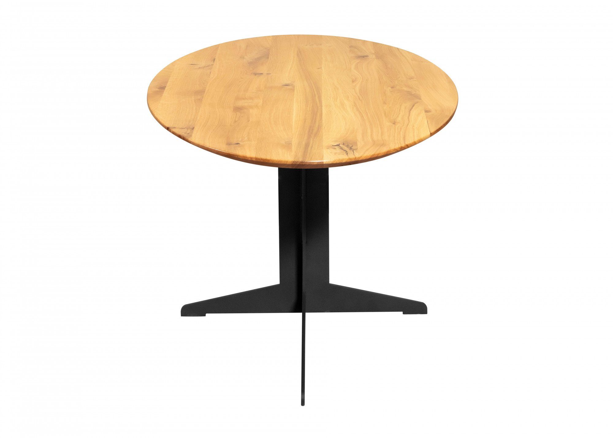 Home affaire Salontafel Eclipse CT Eiken massief houten blad, gepoedercoat metalen frame
