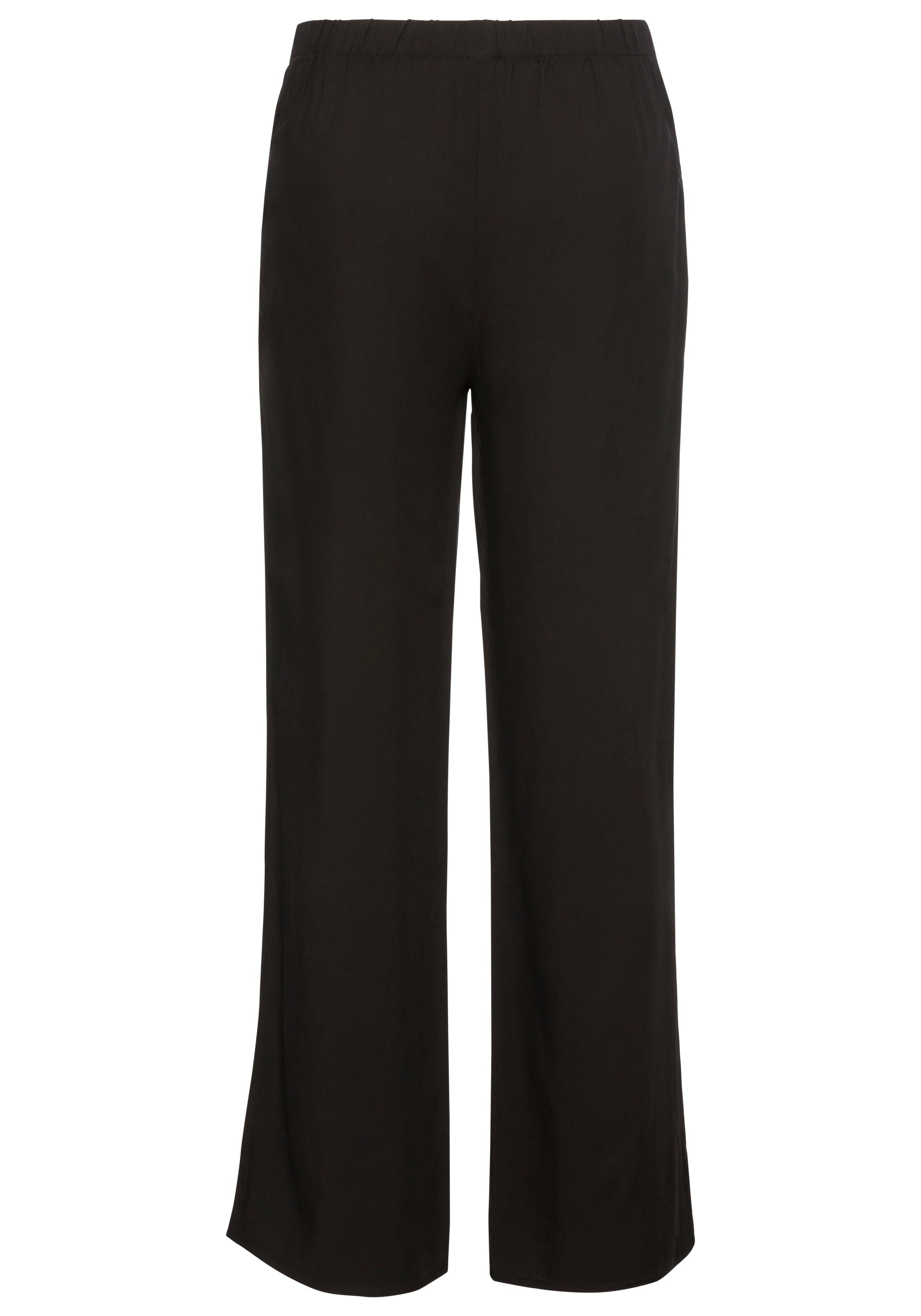 Laura Scott Geweven broek met elastiek in de taille
