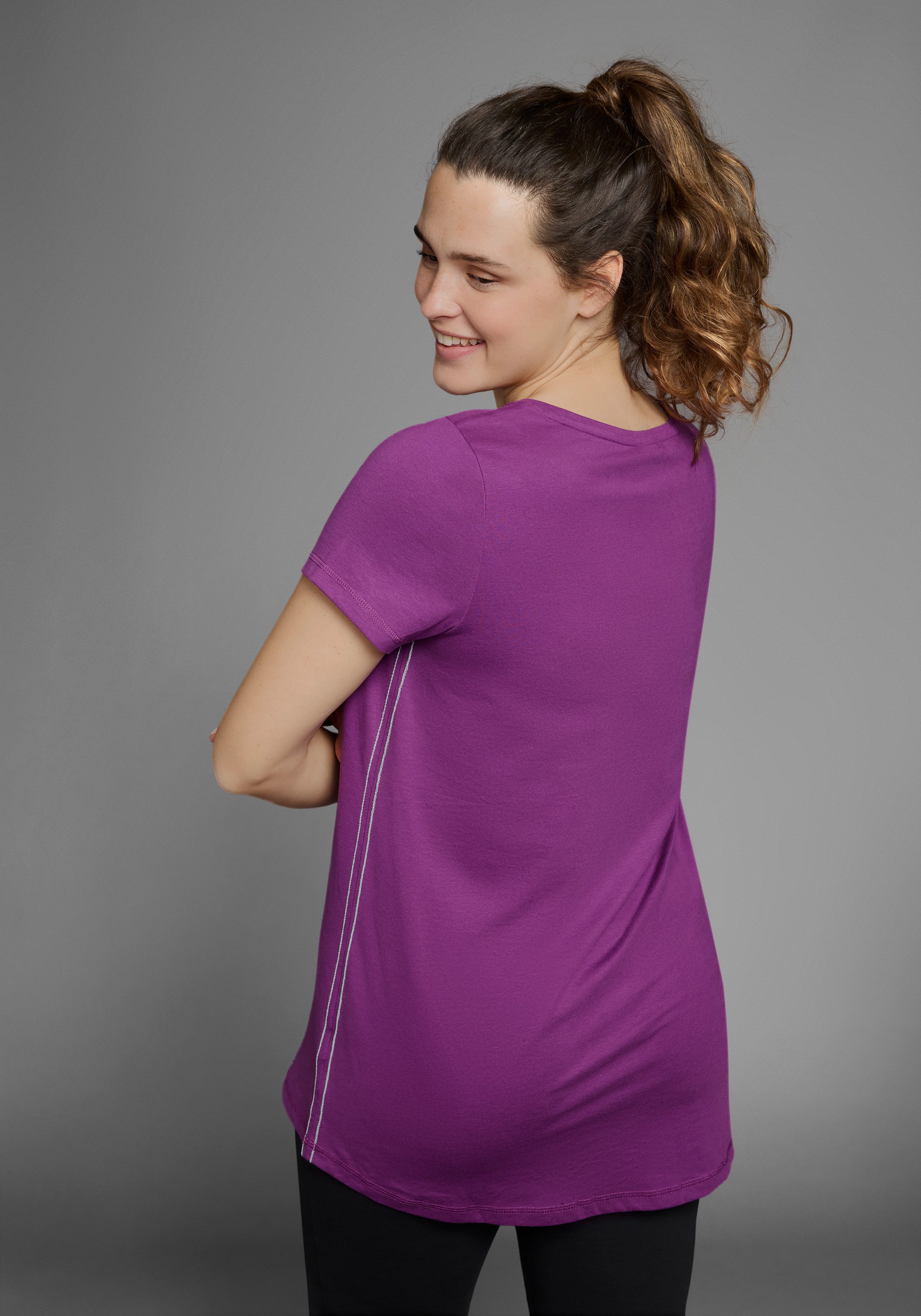 KangaROOS Lang shirt Korte mouw, figuuraccentuerende pasvorm (2-delig, Set van 2)