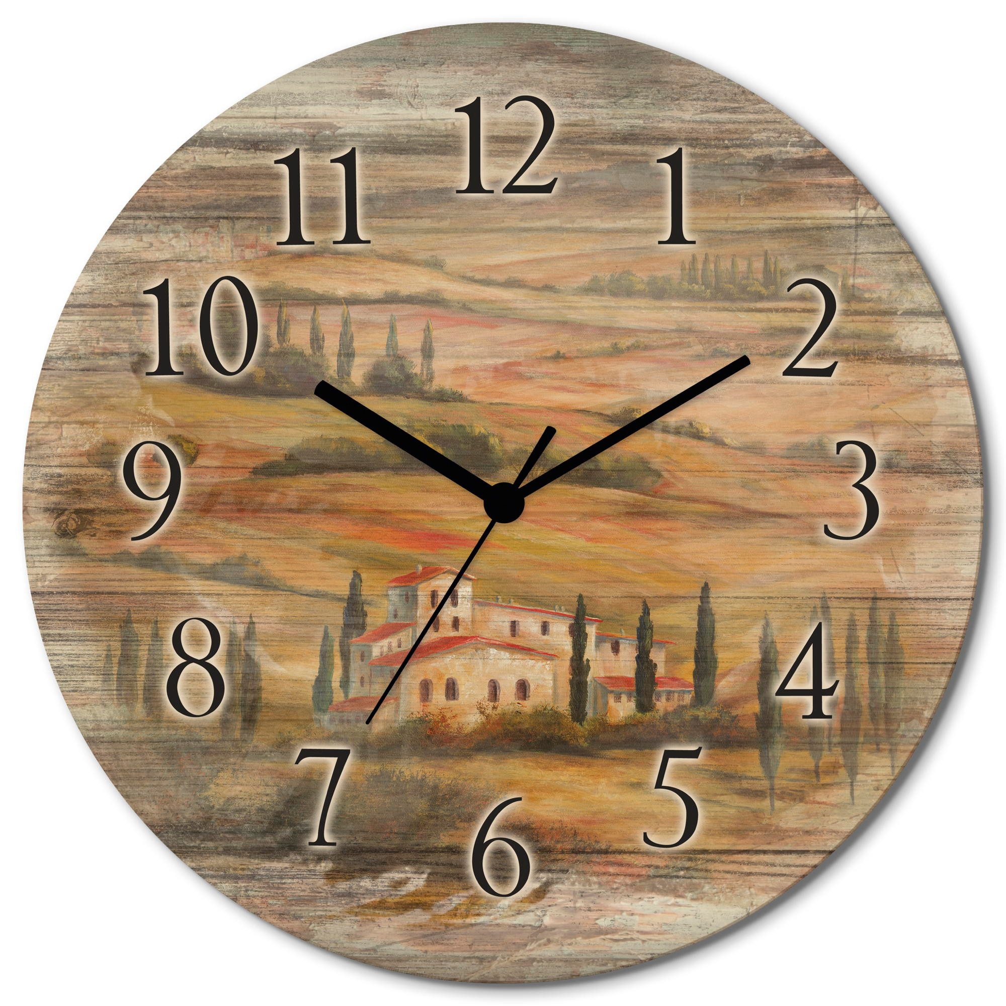 Artland Wandklok Toscaans dal optioneel verkrijgbaar met kwarts- of radiografisch uurwerk, geruisloos zonder tikkend geluid klokken & wekkers beige