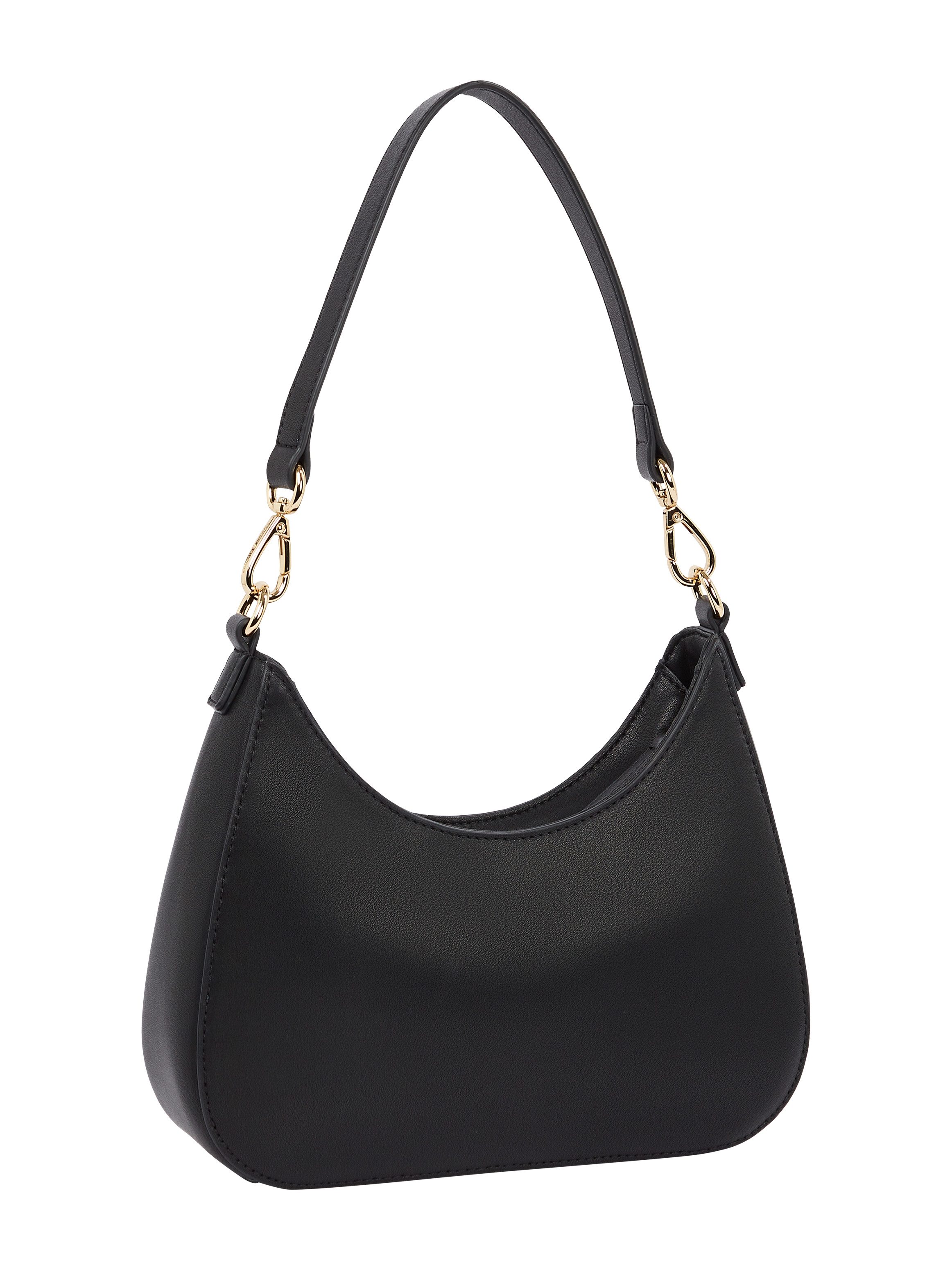 Tommy Hilfiger Schoudertas TH LOGOTAPE SHOULDER BAG dames avondtas clutch handtas met goudkleurige details