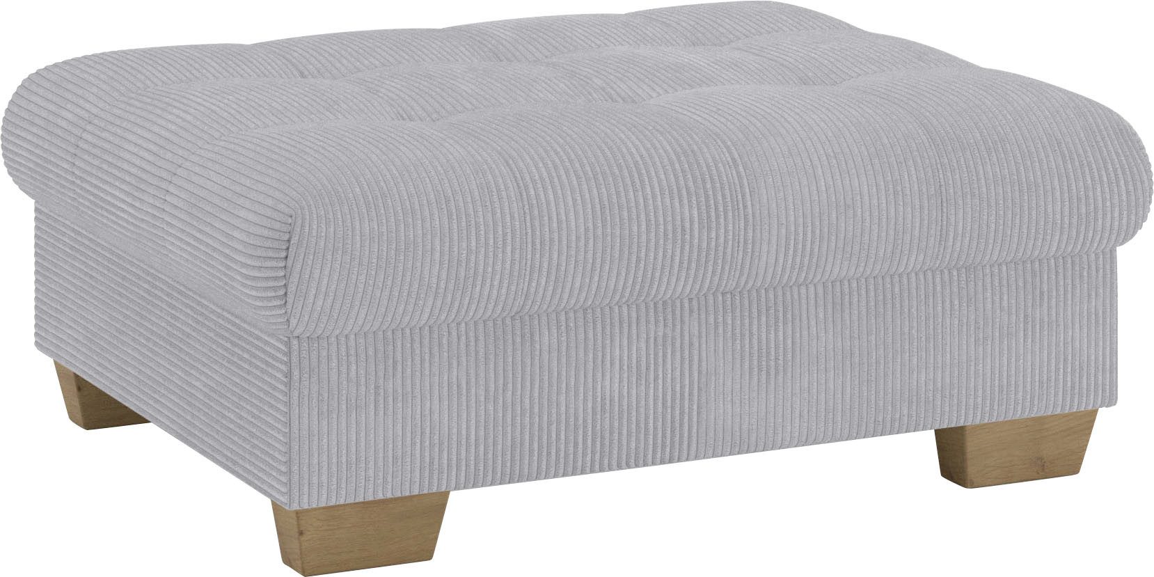Mr. Couch Hocker Nikita II Koudschuim bekleding, tot 140 kg belastbaar, passend bij de set hockers grijs