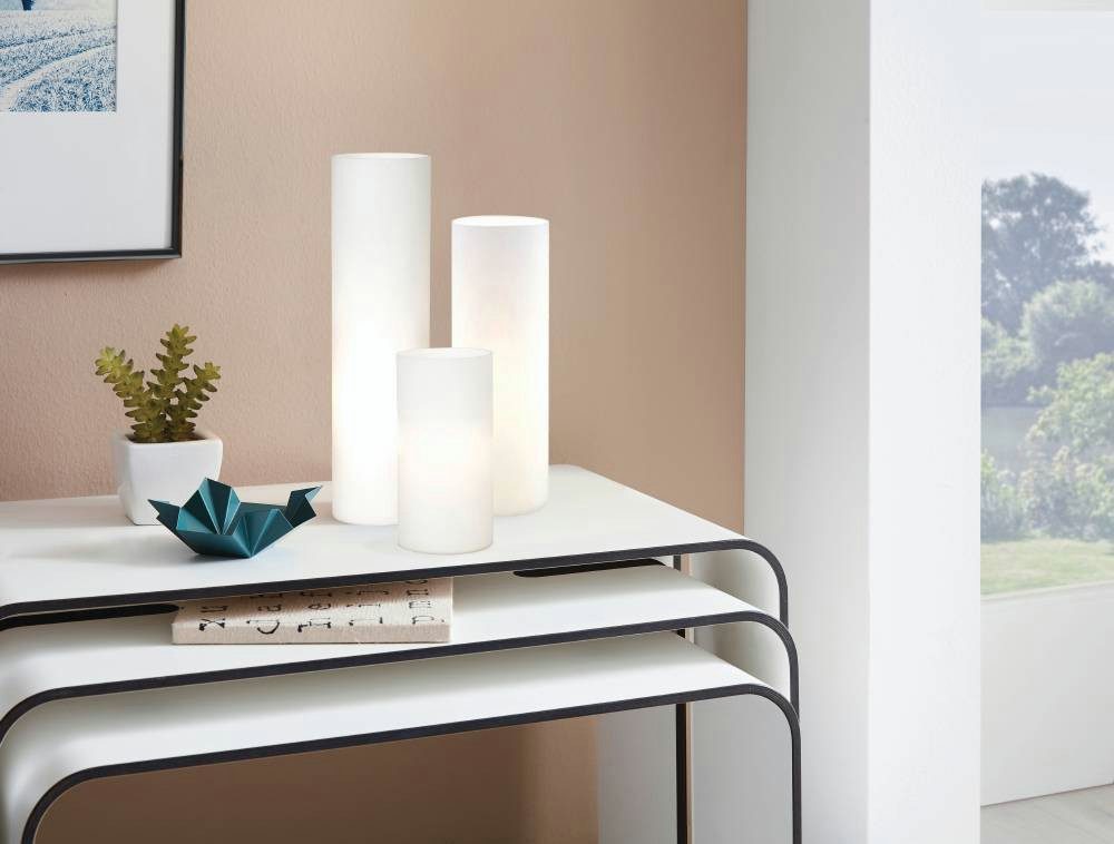 EGLO Tafellamp GEO tafellamp, opaal-matte glas, schakelaar aan de kabel, minimalistisch
