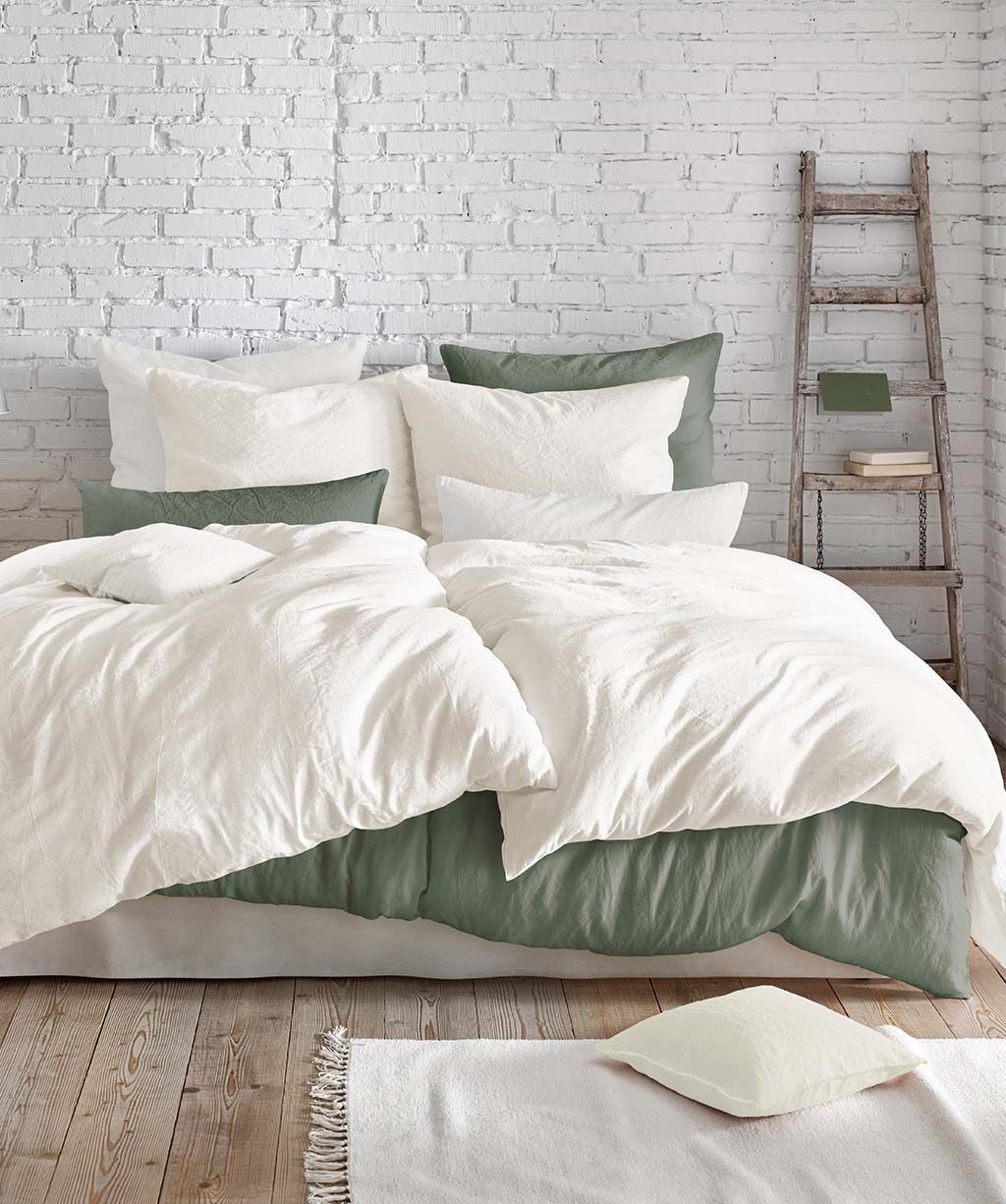 fleuresse Overtrekset Provence in mt. 135x200, 155x220 of 200x200 cm Halflinnen, 50% katoen, 50% linnen, mt. 135x200, 155x220, 200x200 cm