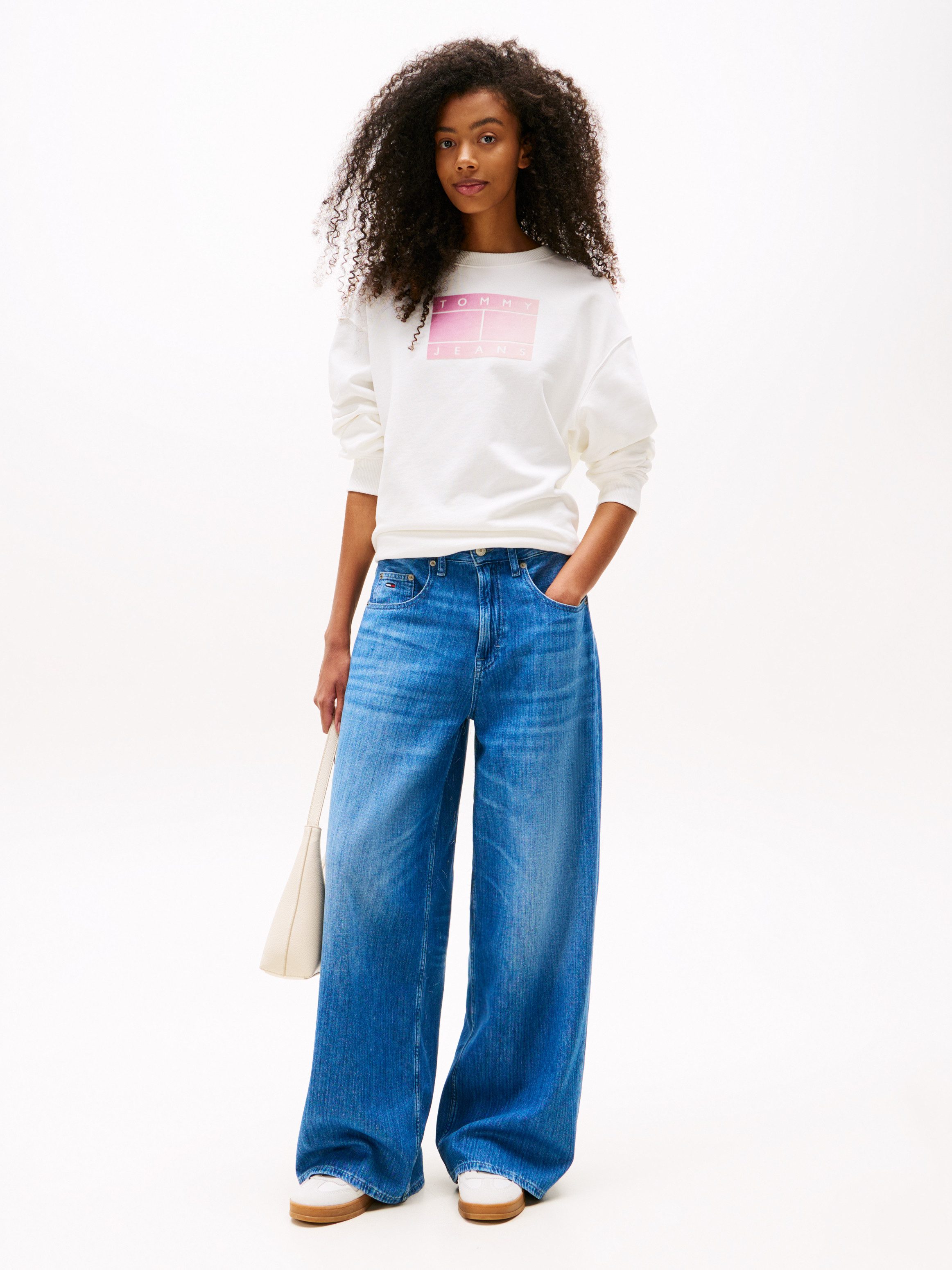 TOMMY JEANS Sweatshirt TJW RLX GRADIENT FLAG CREW