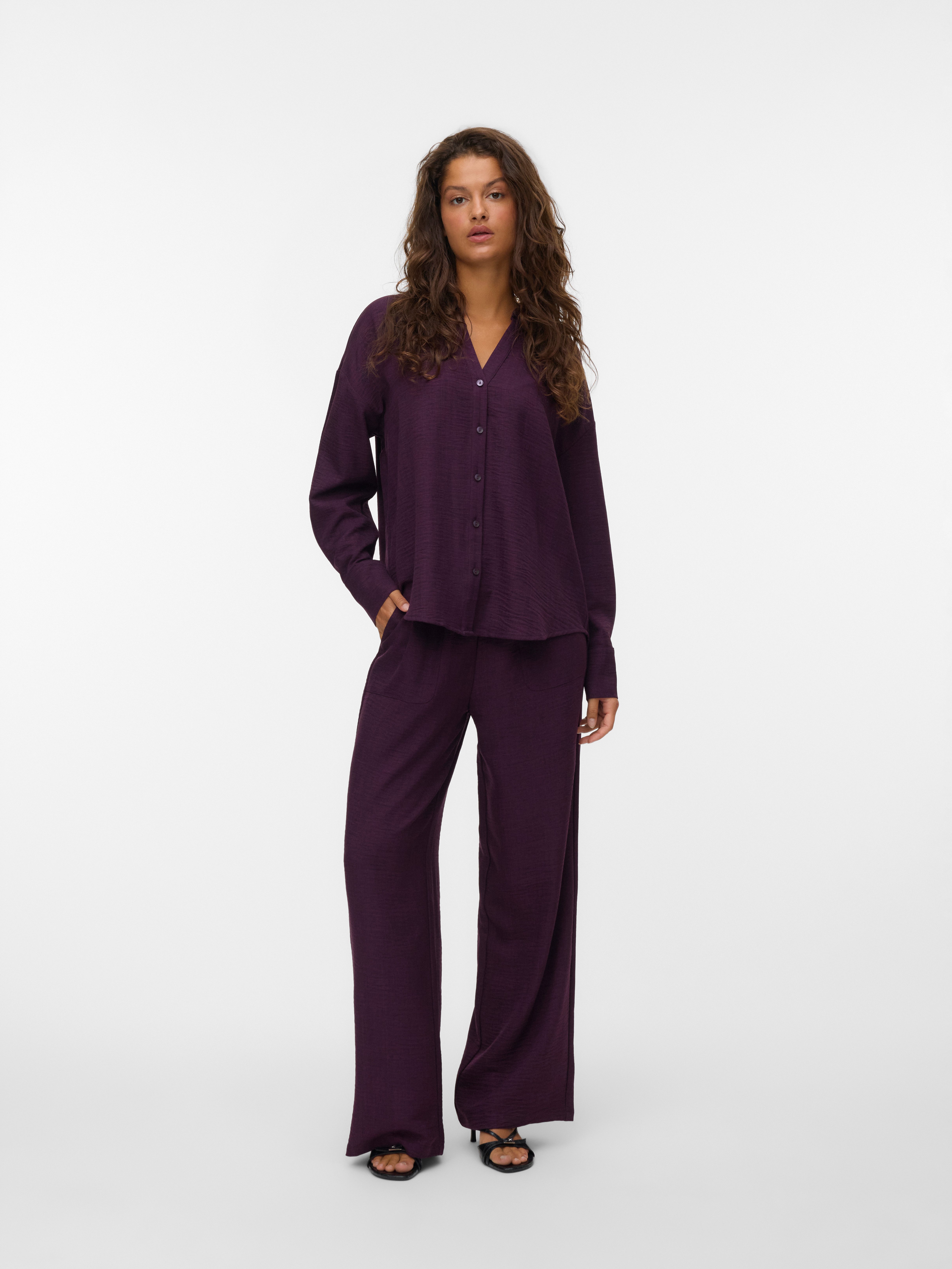 Vero Moda Blouse met lange mouwen VMMELANEY QUEENY LS SHIRT WVN NOOS