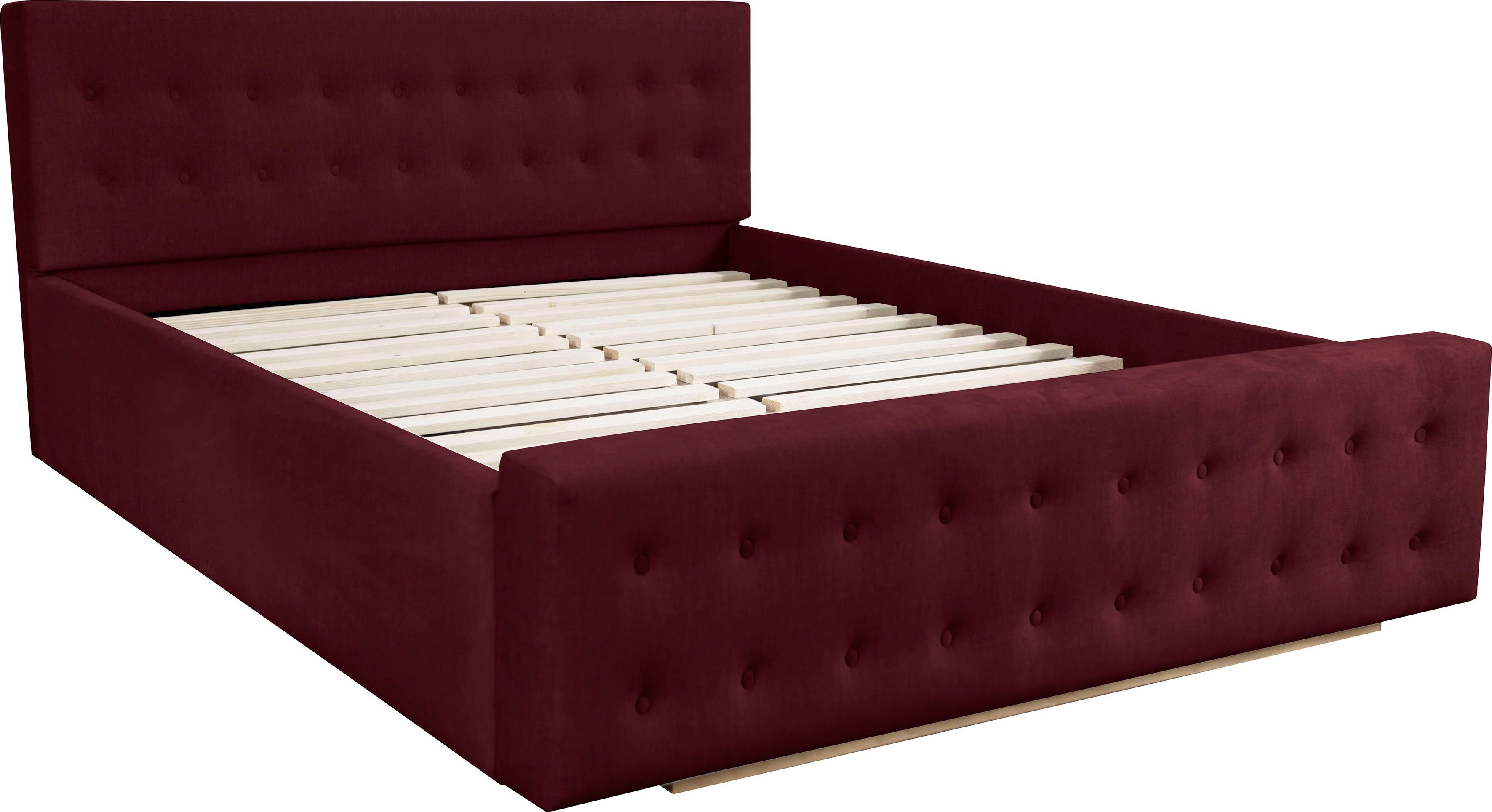 Home affaire Gestoffeerd bed Vaine in 5 breedten, ook in lengte 220 cm, incl. lattenrol