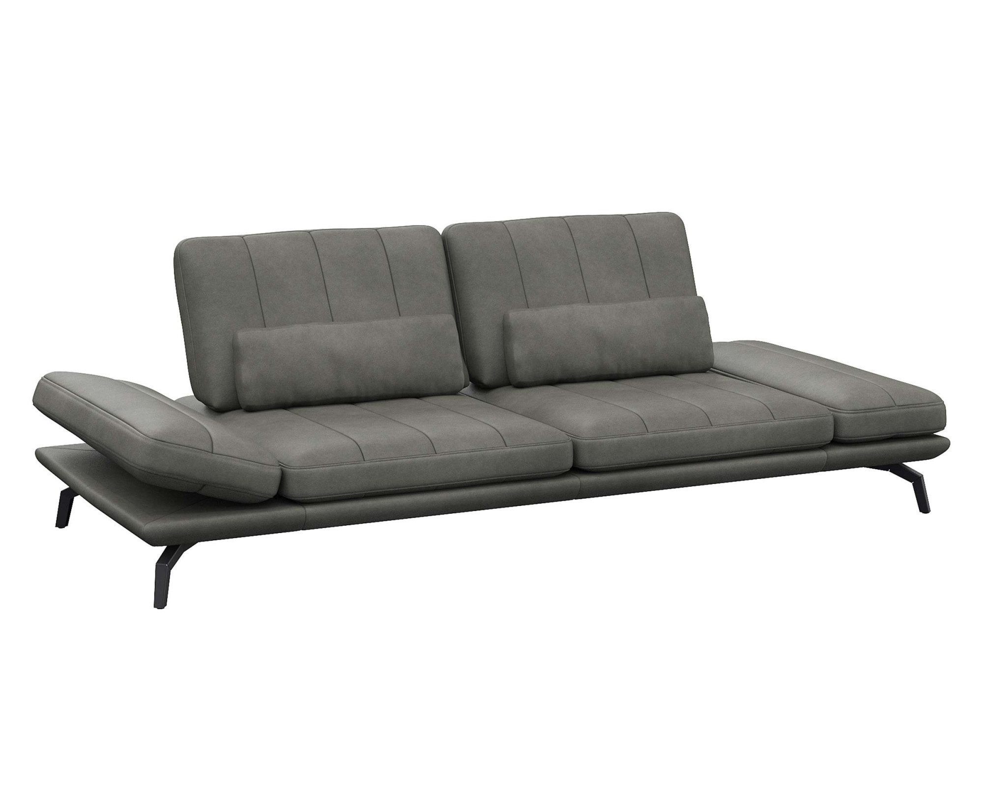 FLEXLUX 3-zitsbank Tropea multifunctionele bank, designbank, relaxfunctie, tv-bank, met armleuningverstelling en zitdiepteverstelling, breedte 252 cm