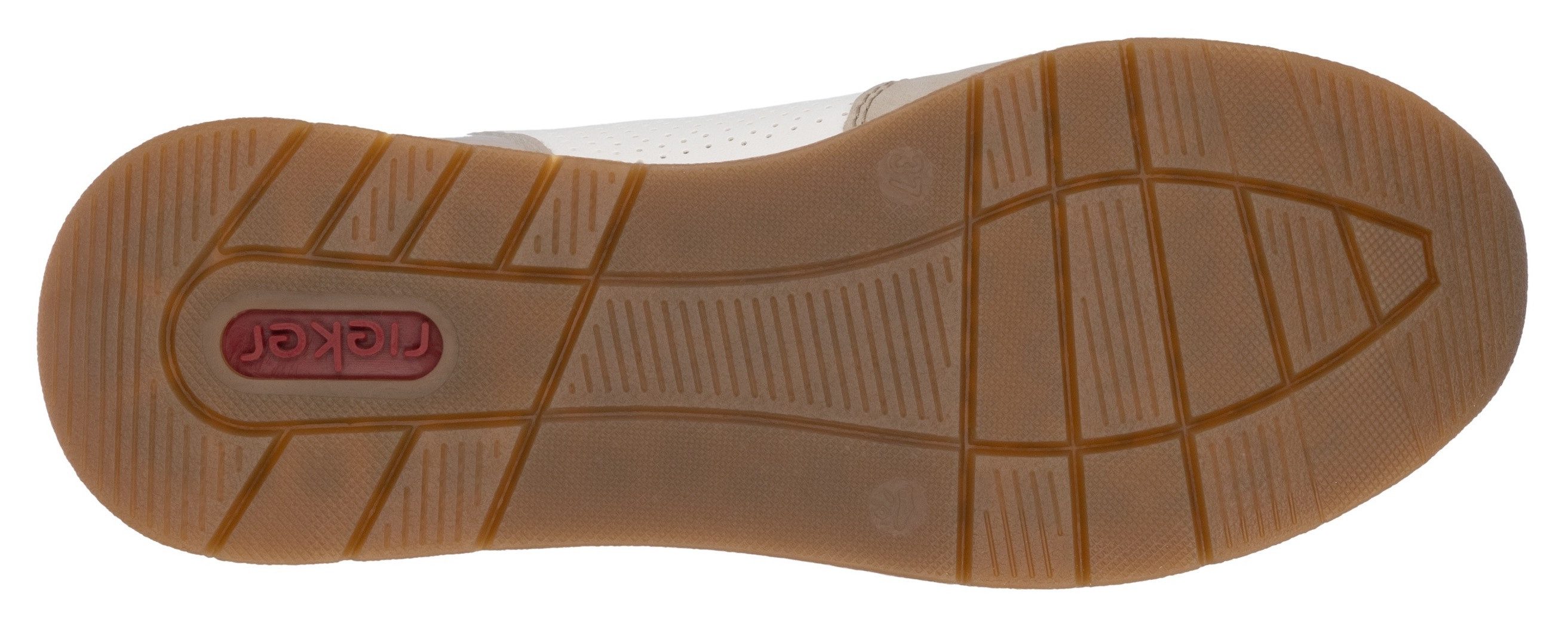 Rieker Sneakers met sleehak , enkellaars, laarzen, rozenprint, met ritssluiting vooraan