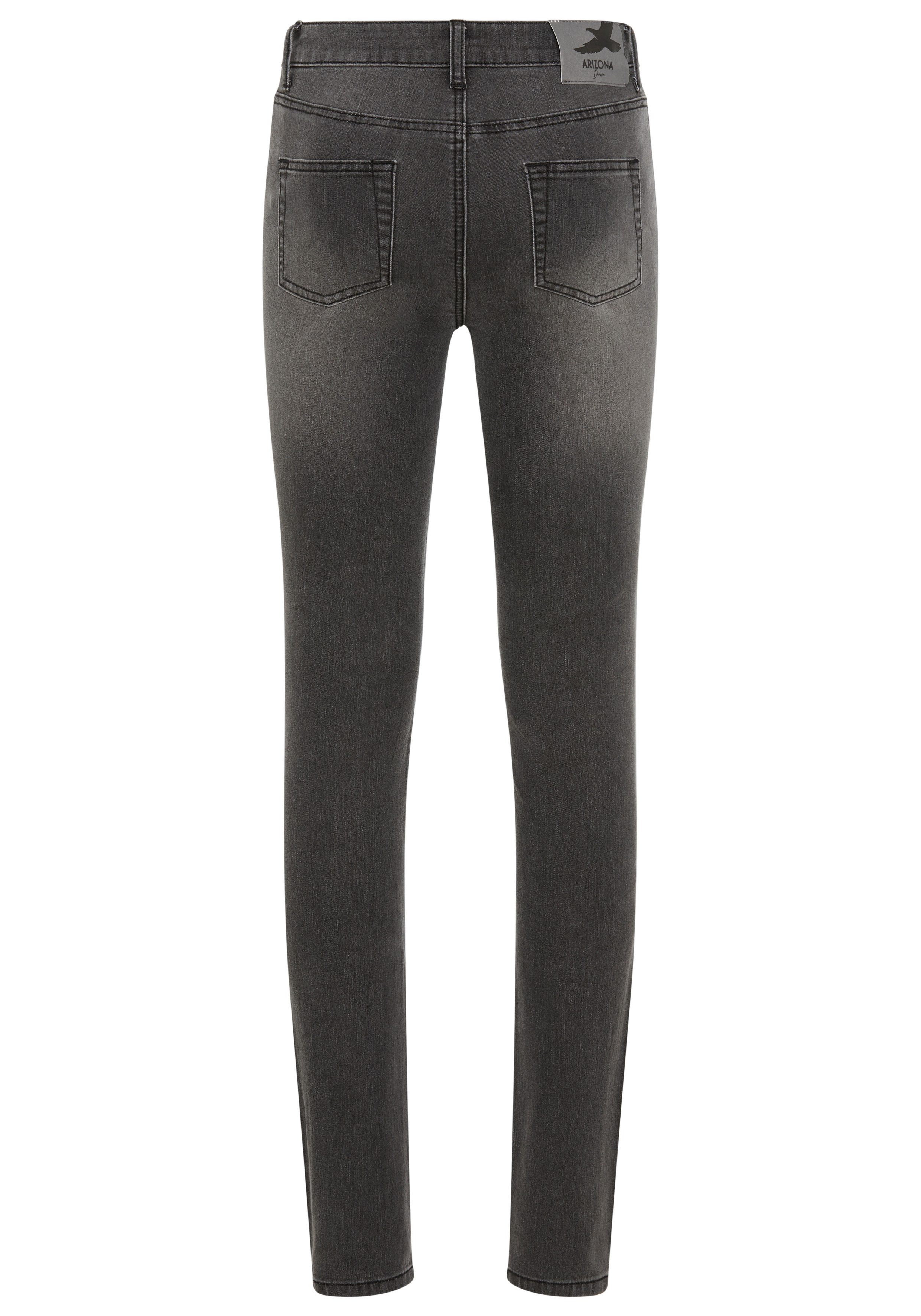 Arizona Slim fit jeans Shaping strakke pasvorm, skinny jeans, used-look-wassing, hoge taille