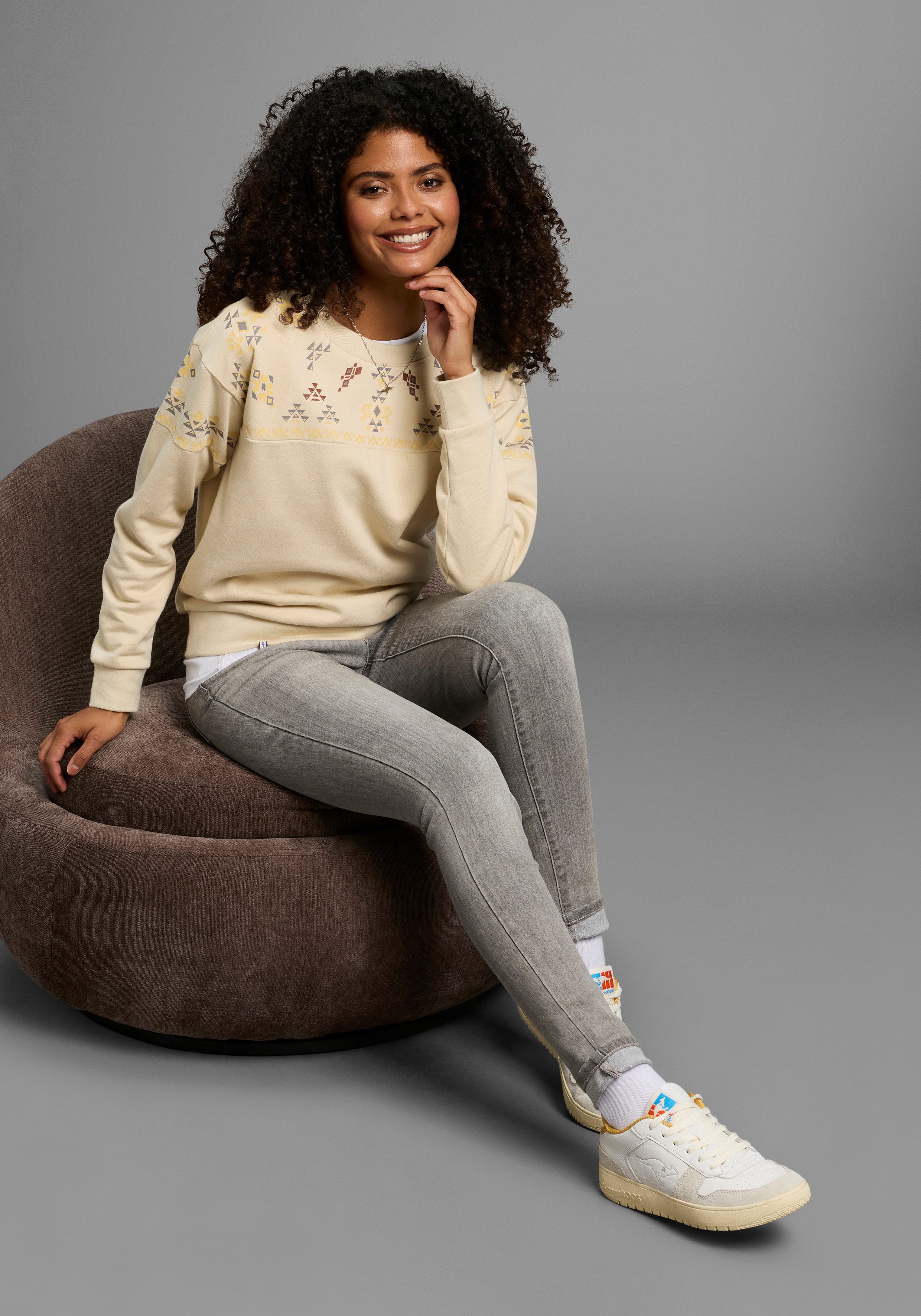 KangaROOS Sweatshirt met noorse print