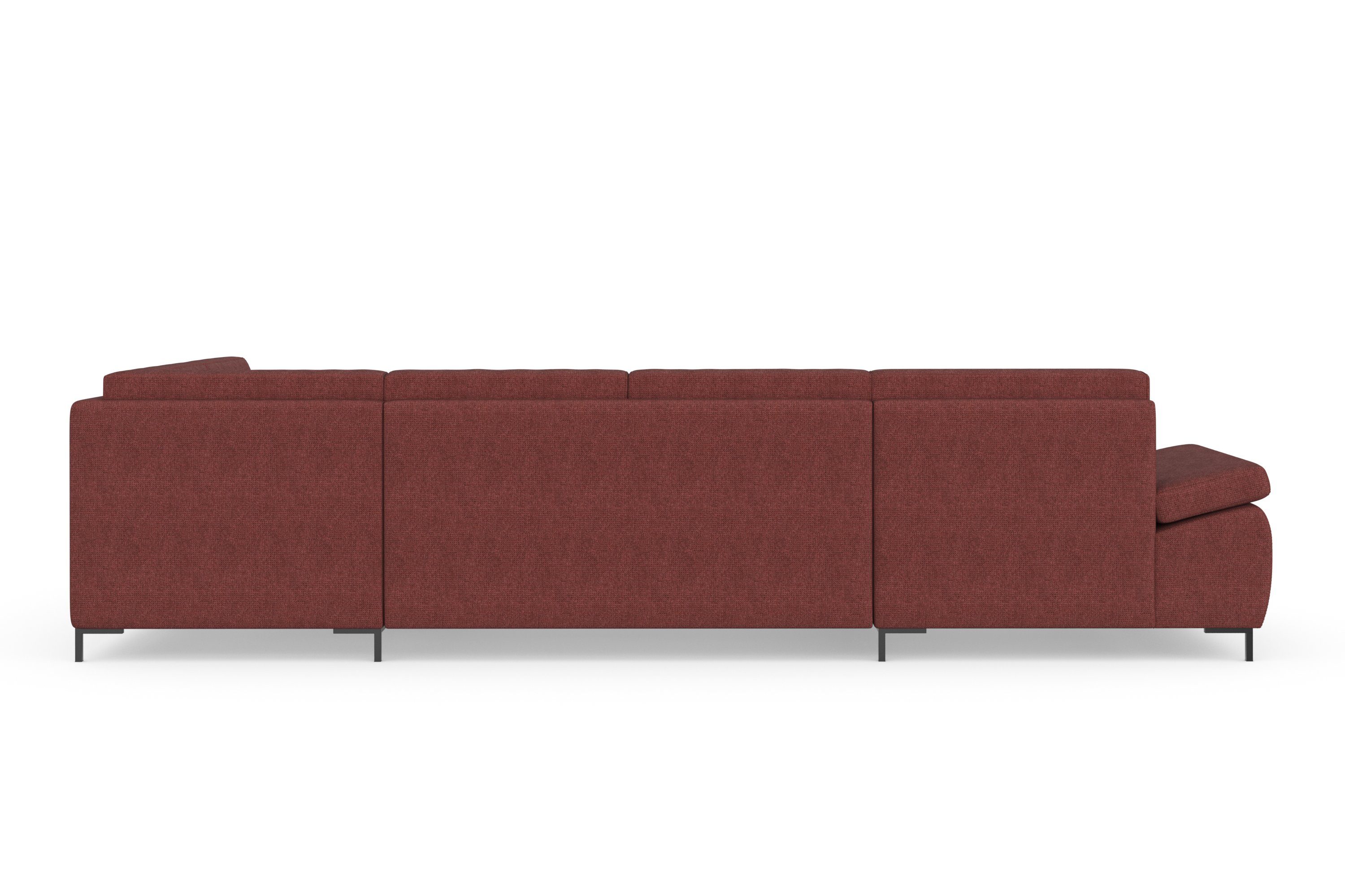 DOMO collection Zithoek Capelo, comfortabel, duidelijke lijnen kenmerken dit ontwerp, U-Vorm met verstelbare armleuningen, naar keuze met slaapfunctie, binnenvering