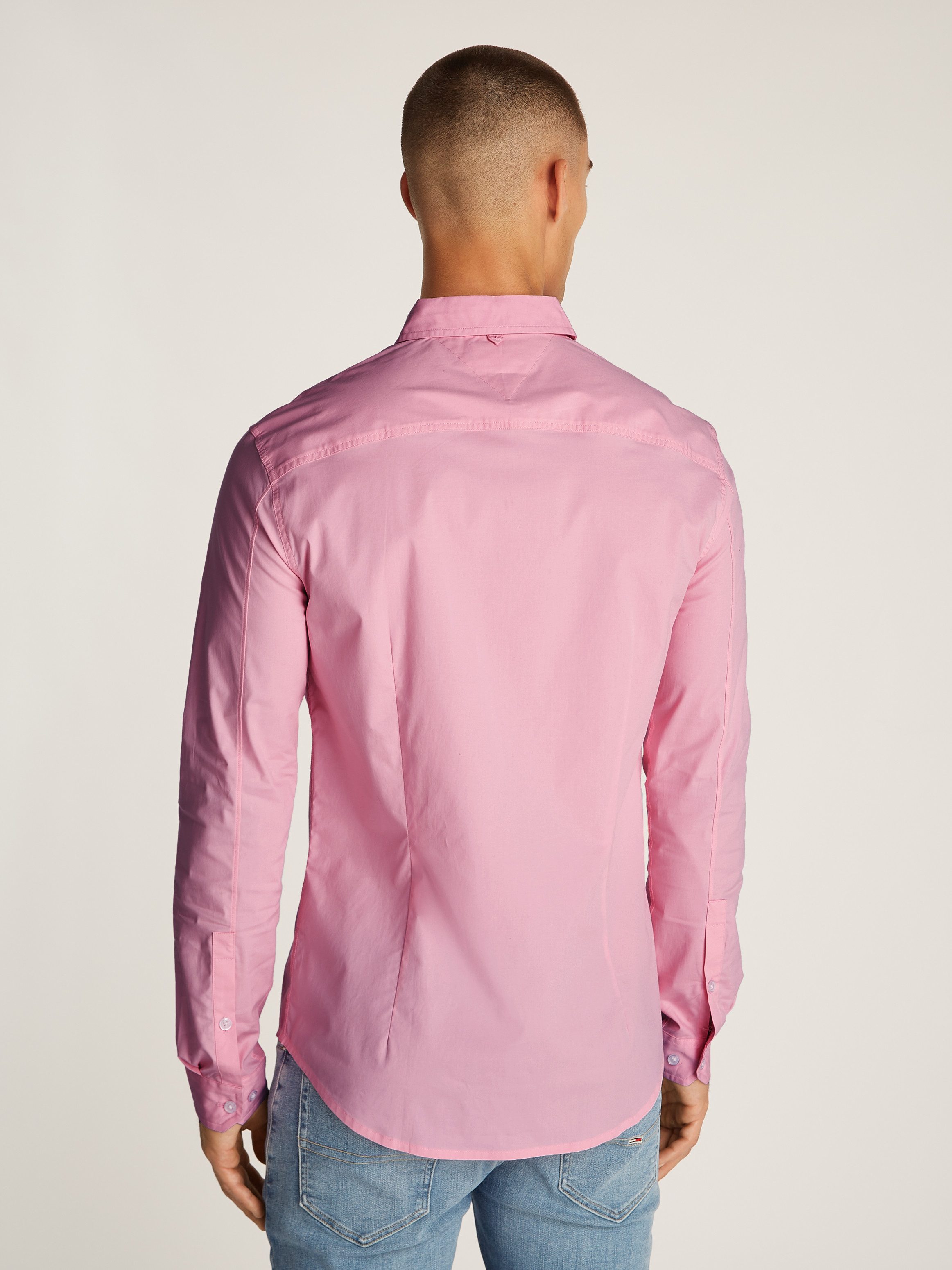 TOMMY JEANS Overhemd met lange mouwen Sabim Stretch Hemd Shirt Stretch shirt, premium, slim fit, met elastaan