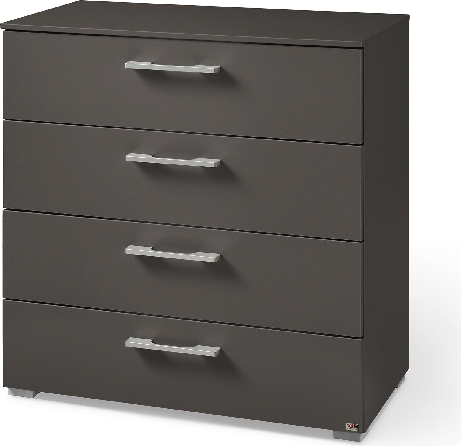 set one by Musterring Kast Henderson met 4 lades incl. zelfinzug en demping dressoirs zwart