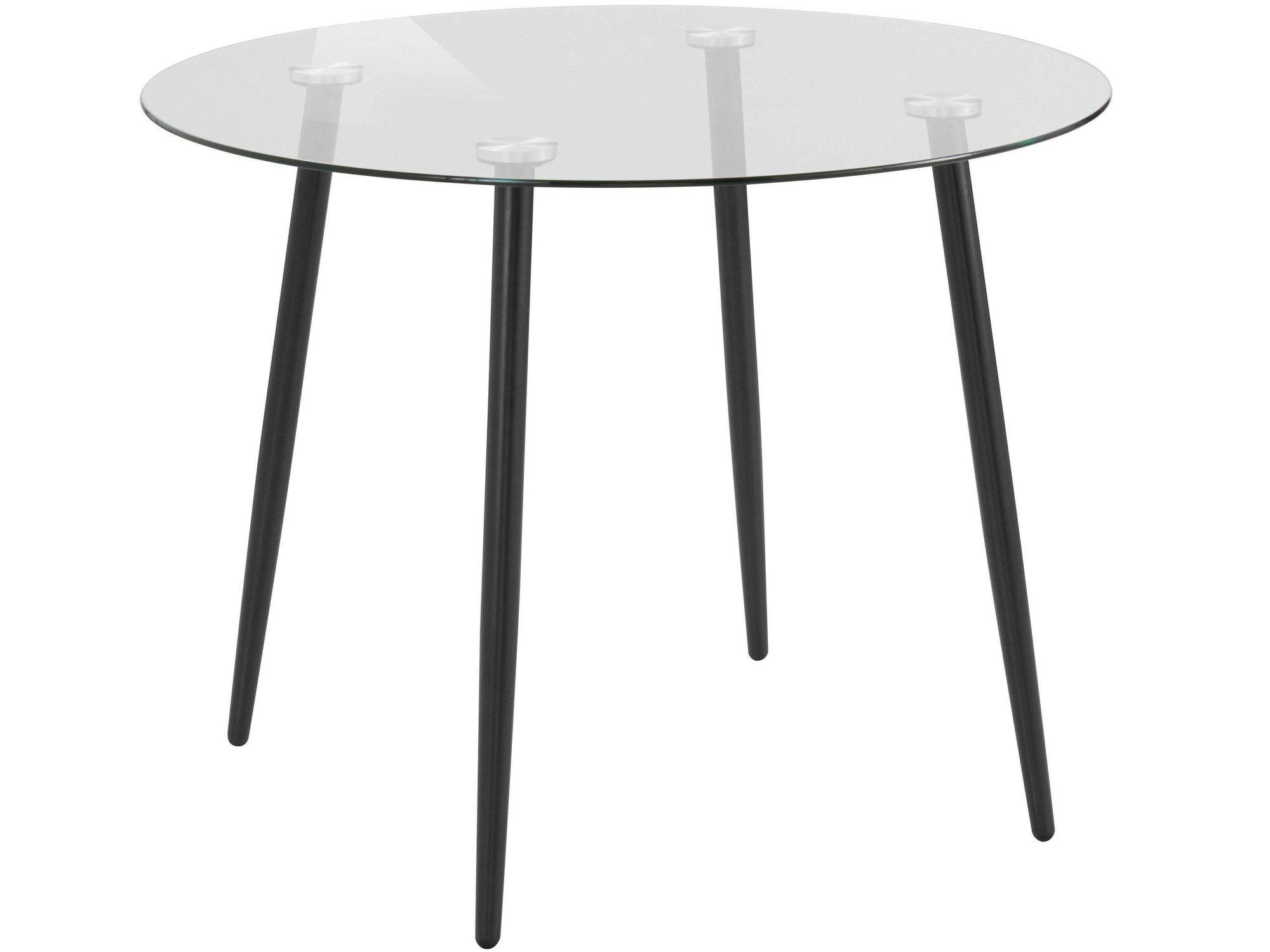 INOSIGN Eethoek Danny-Malio Glazen tafel 100x100 cm met 4 stoelen (velours stof), frame van metaal (set, 5-delig)