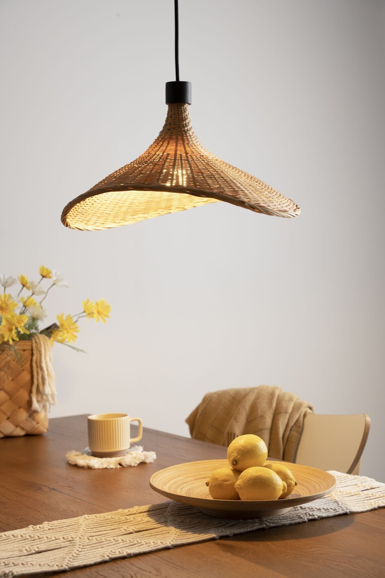 Pauleen Hanglamp Boho Soul max20W zwart/beige 230V metaal/bamboe