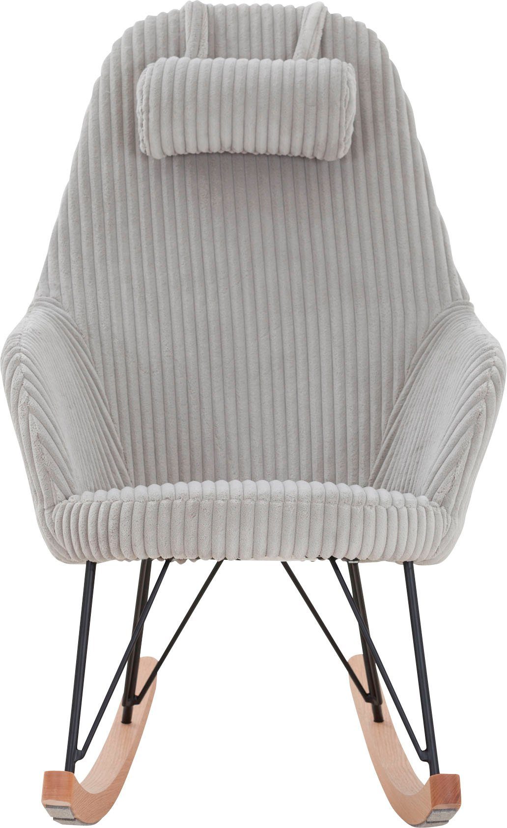 SalesFever Schommelstoel Bekleding in moderne corduroy-look