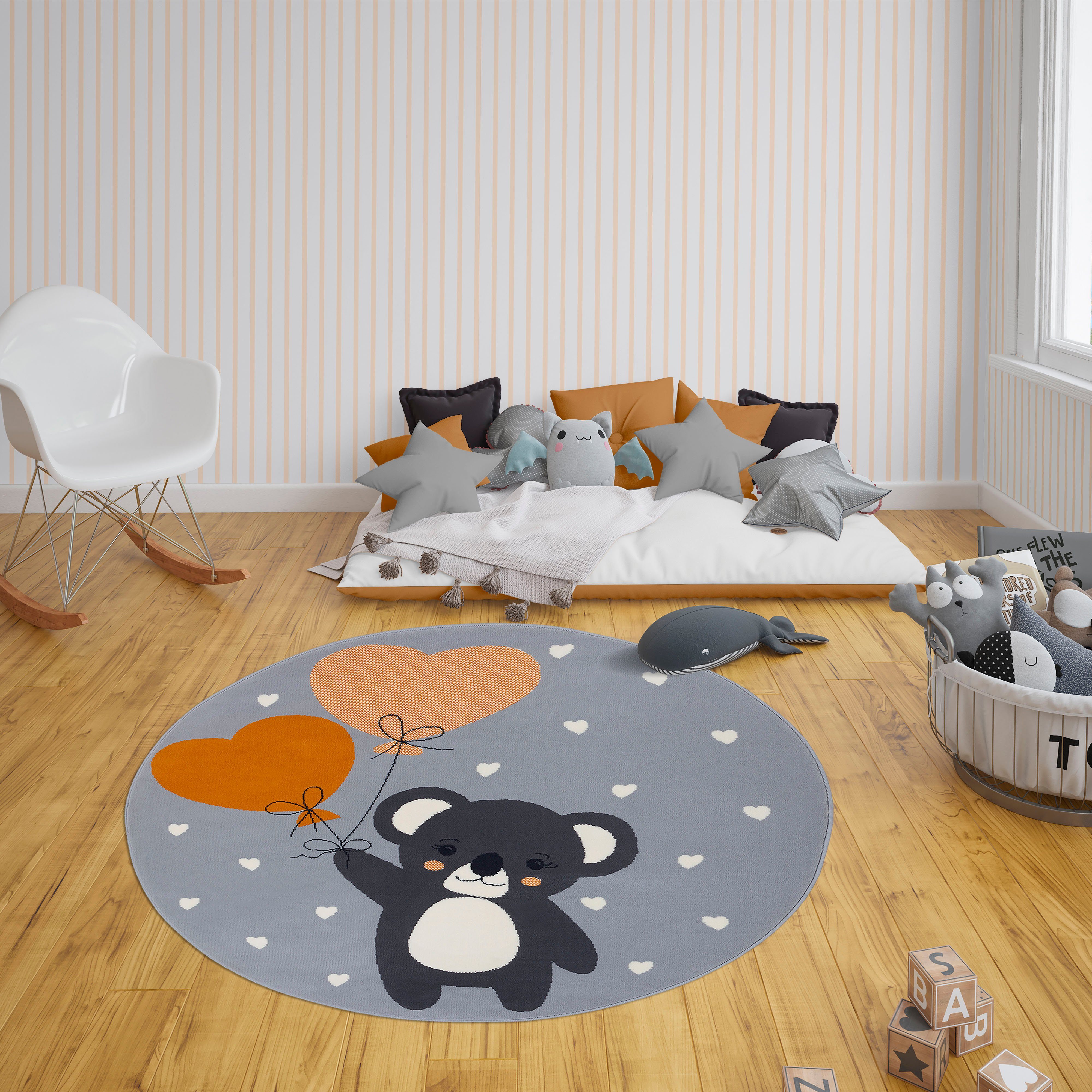 HANSE Home Kindervloerkleed Koala Sweetheart Harten, korte pool, diermotief, slijtvast, gemakkelijk in onderhoud, robuust
