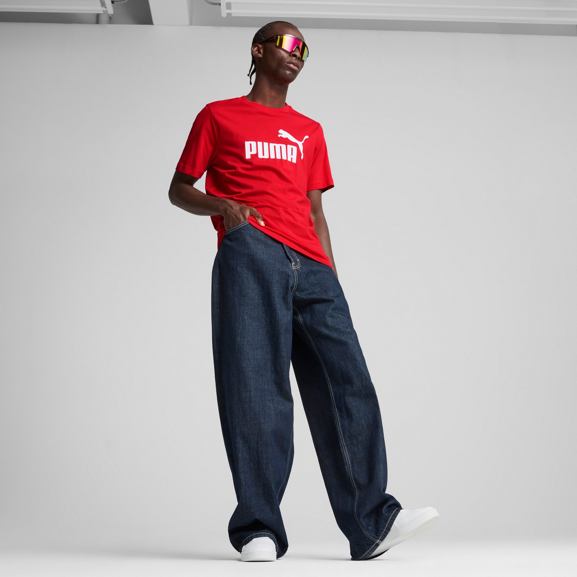 PUMA T-shirt ESS NO. 1 LOGO TEE Basic heren T-shirt met logo