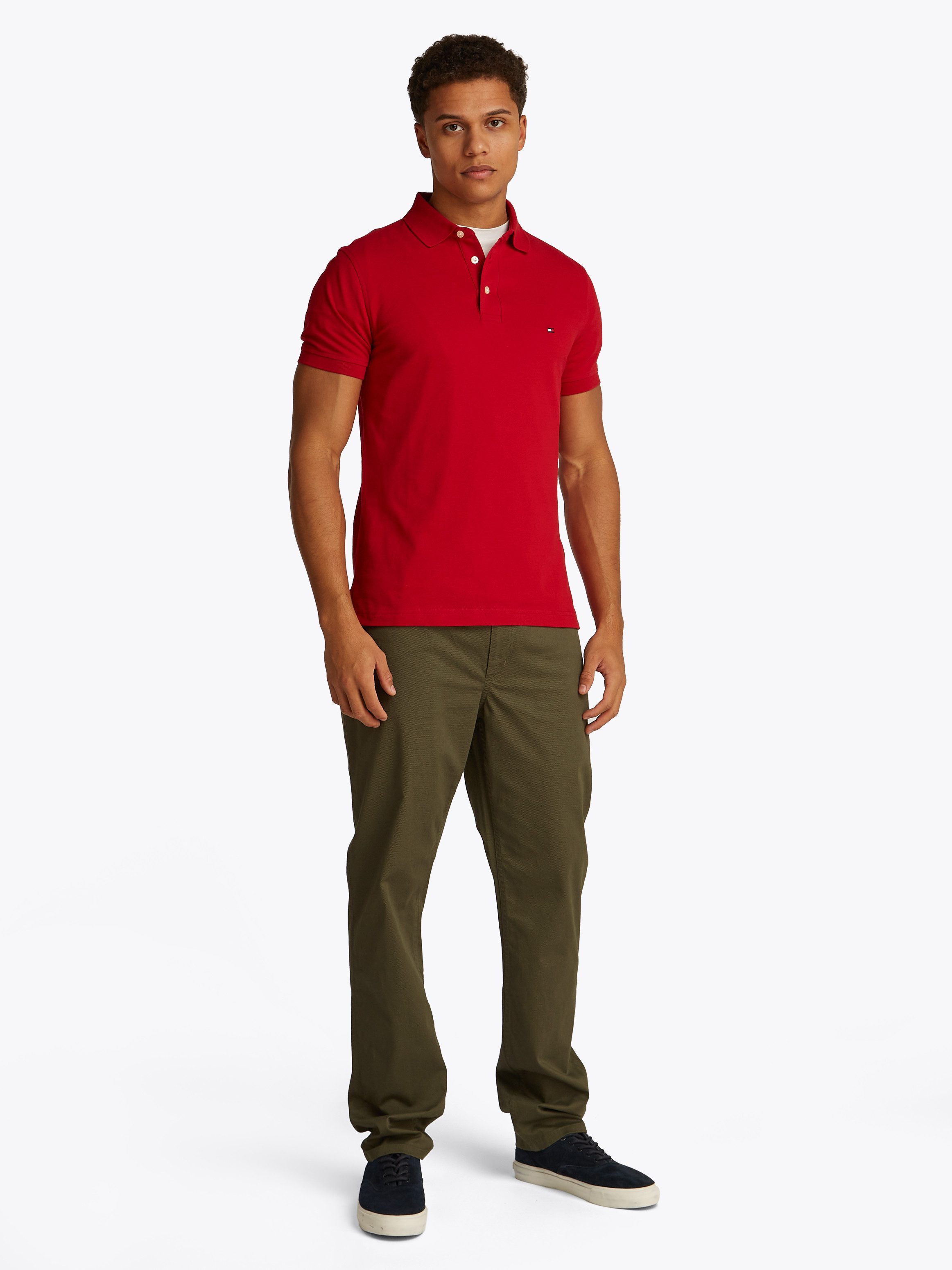 Tommy Hilfiger Poloshirt 1985 SLIM POLO hoogwaardige katoen-piqué kwaliteit
