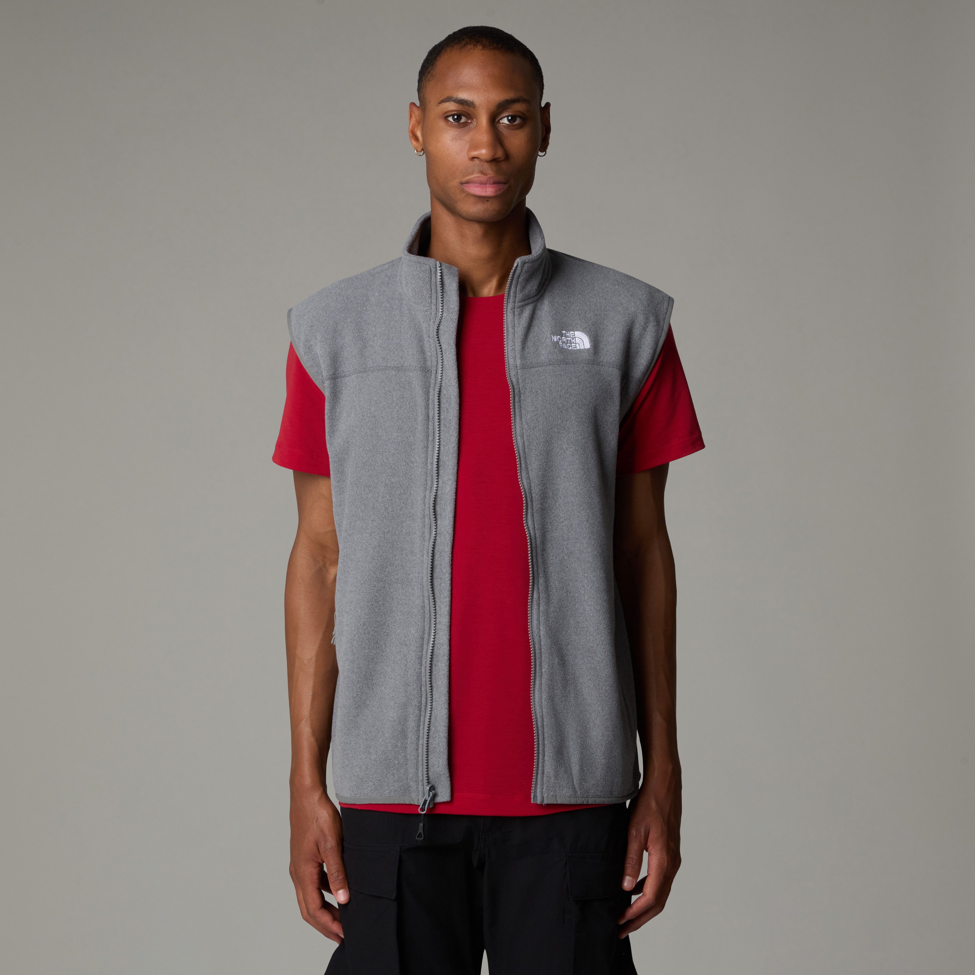 The North Face Mouwloos fleecevest 100 Glacier vest voor heren met klassieke label-borduurwerk op het sleutelbeen