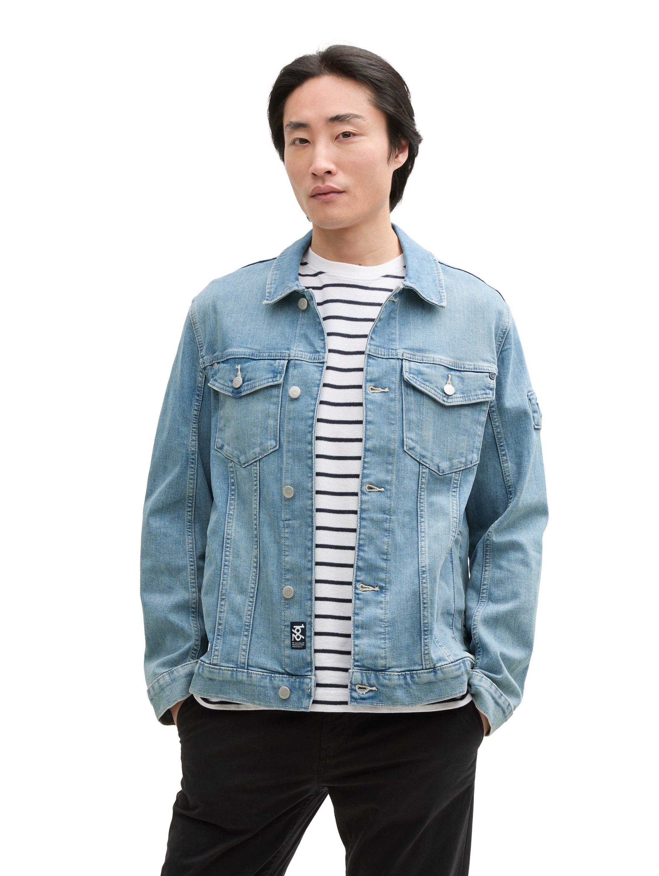 Tom Tailor Jeansjack met zakken heren tussenjacks maat XL blauw