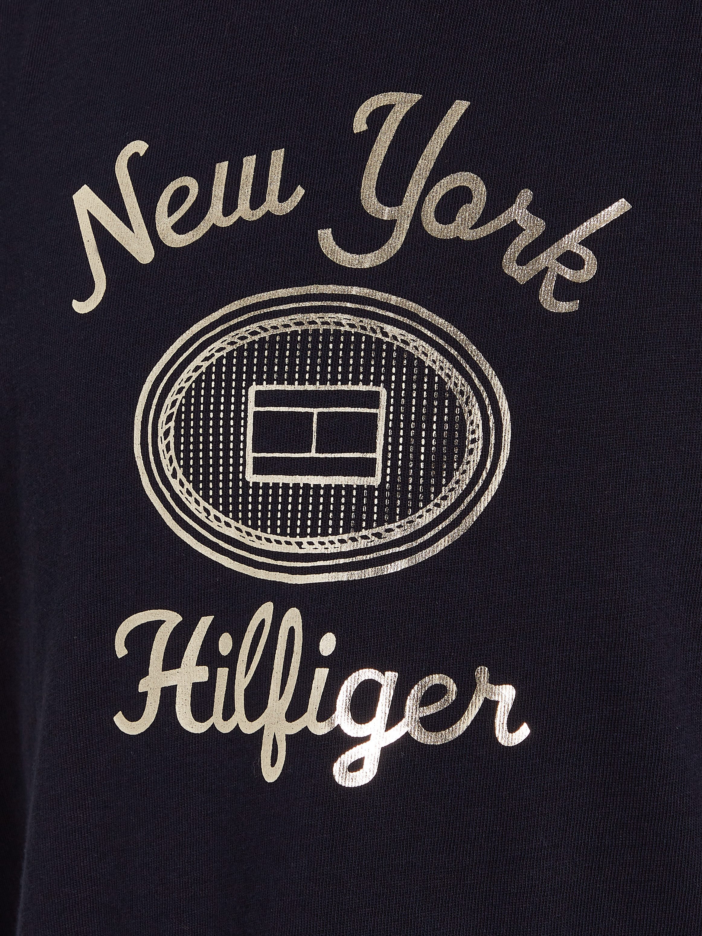 Tommy Hilfiger Shirt met korte mouwen HILFIGER NY FOIL REG TEE SS Kinderen tot 16 jaar met logo-opdruk