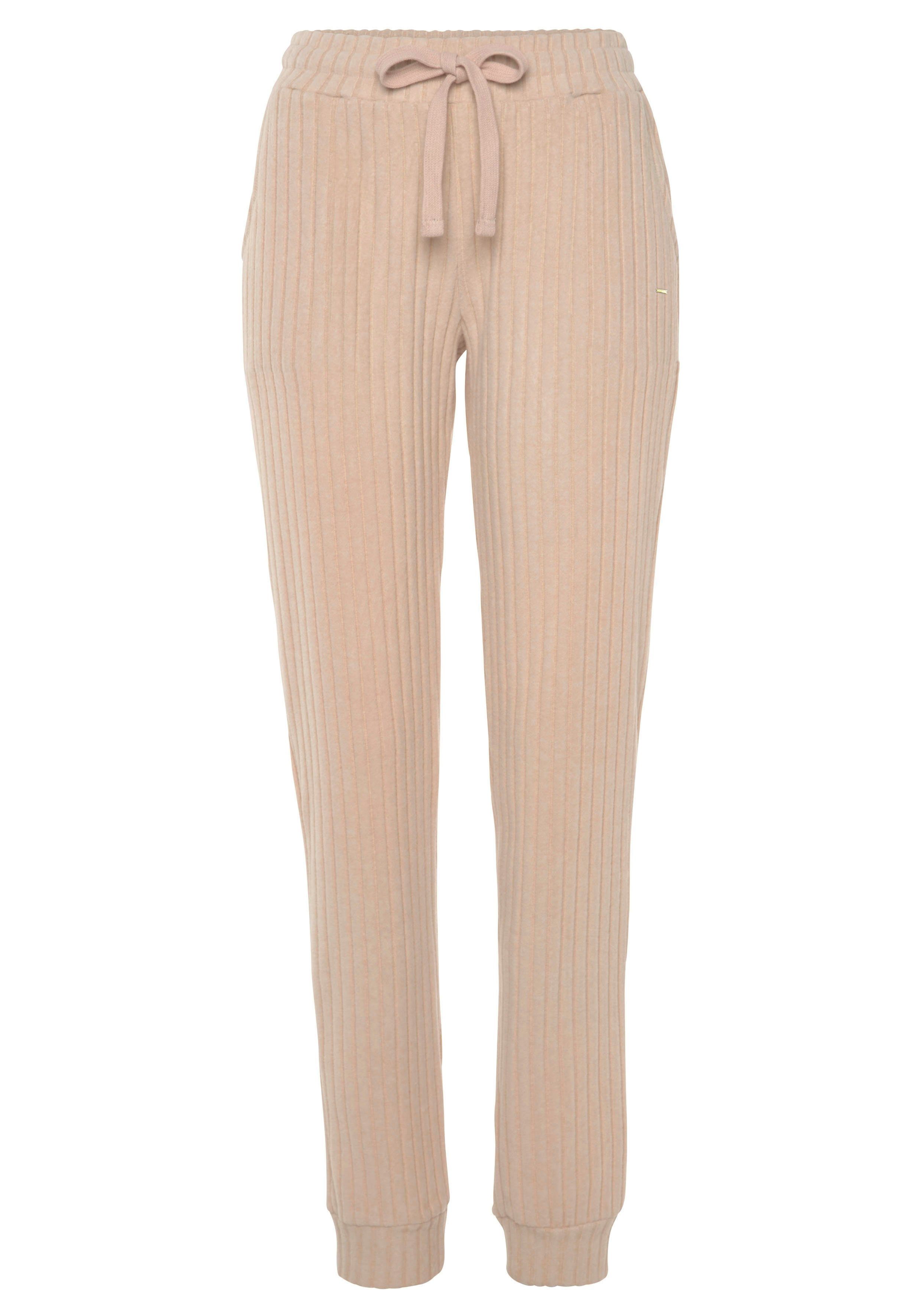 Lascana Homewearbroek -Loungebroek Lounge-/brei broek met praktische zakken, loungewear