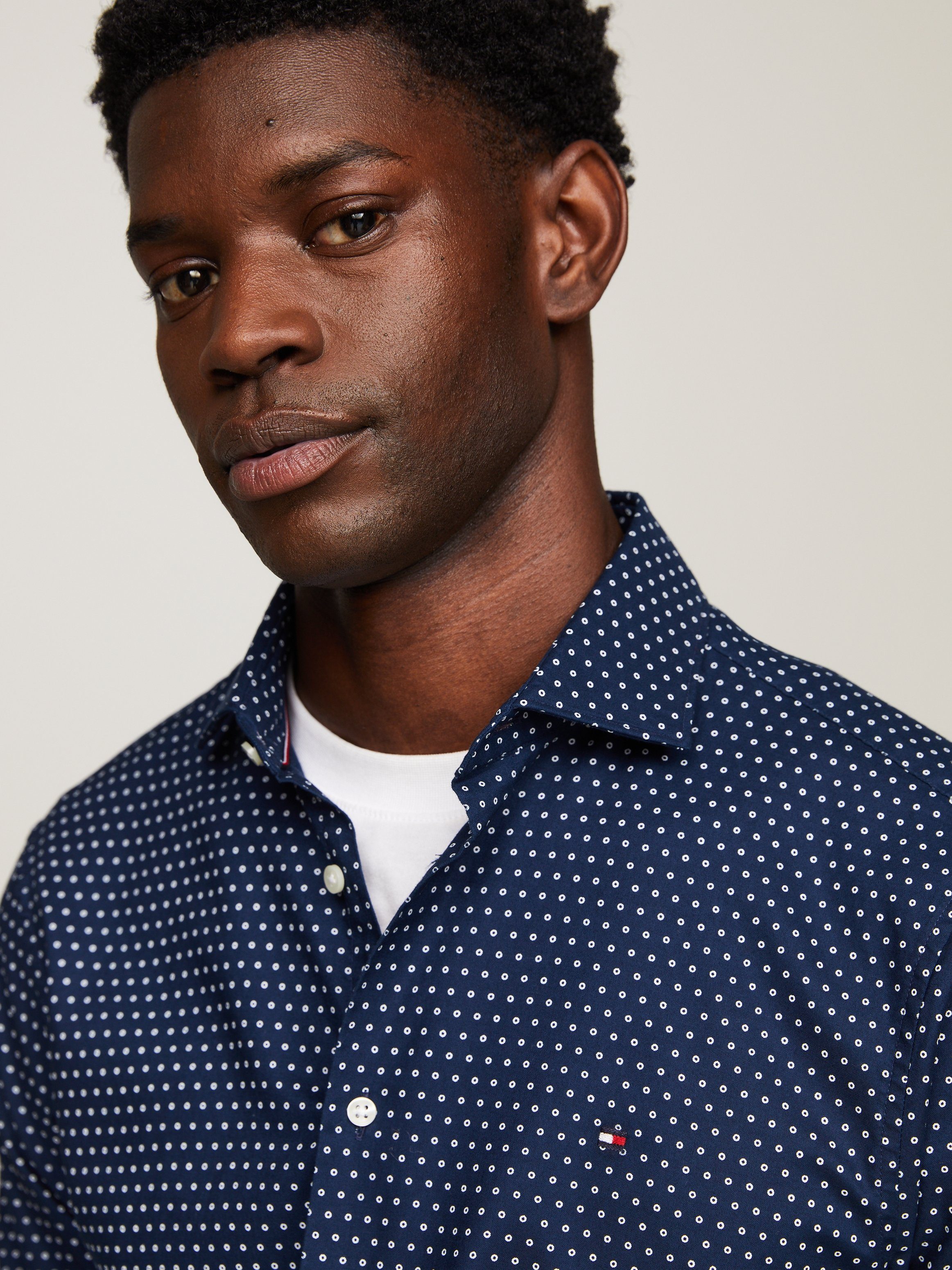 Tommy Hilfiger Businessoverhemd CL-W OXF CIRCLE PRINT SHIRT SF