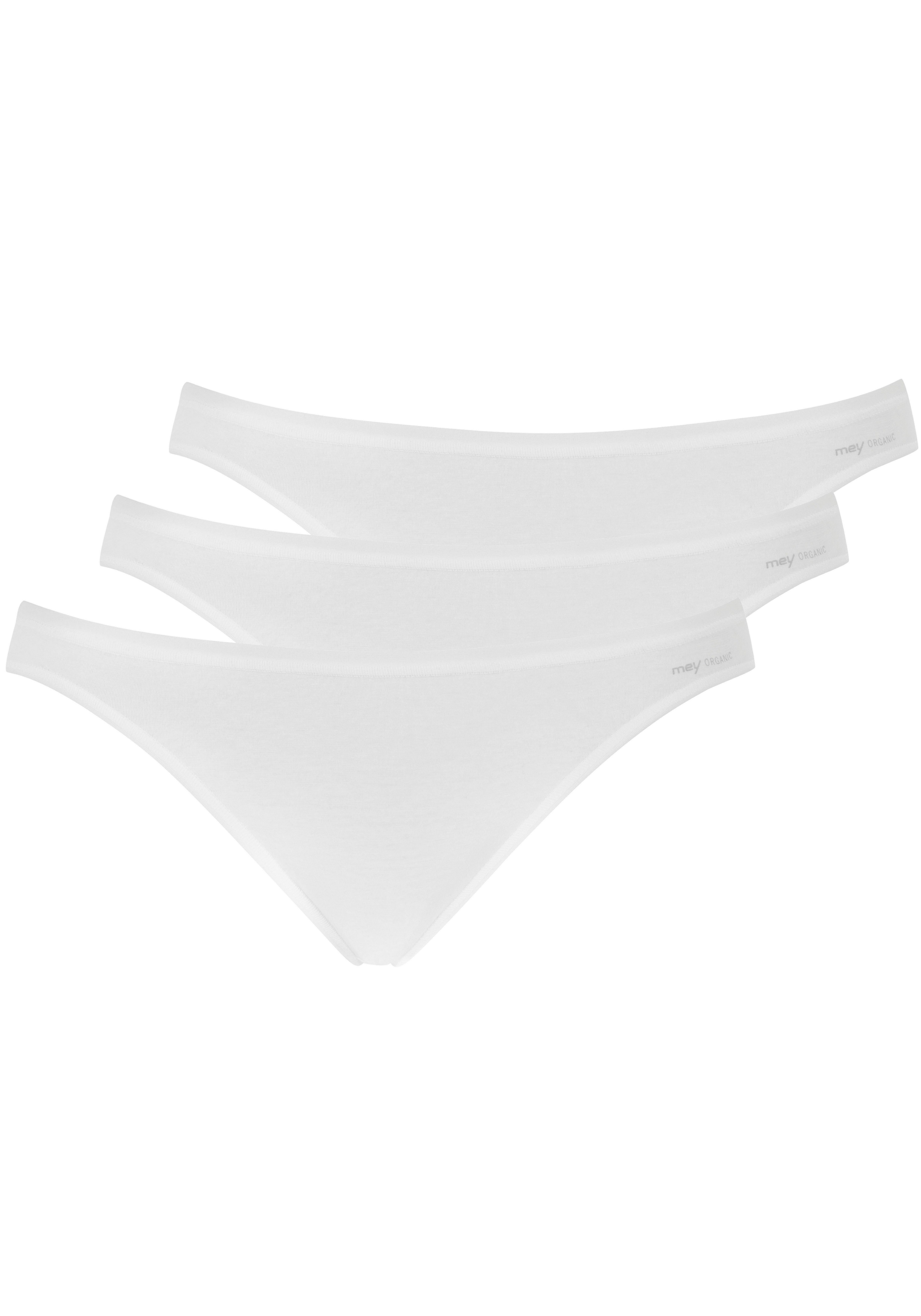 Mey Minislip Superfine Organic met zachte pijpafsluitingen (Set van 3) dames slips maat 46 wit