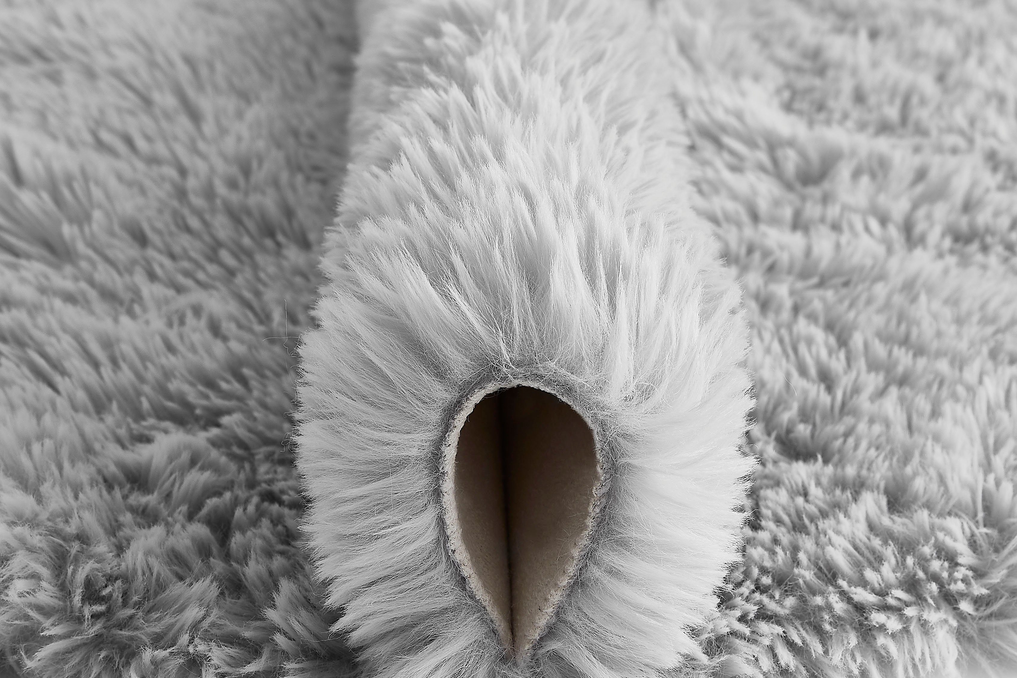 my home Zitkussen Alpa, set van 4 Zitkussen, kunstbont, rond, Ø 34 cm, effen, zeer zacht, wasbaar