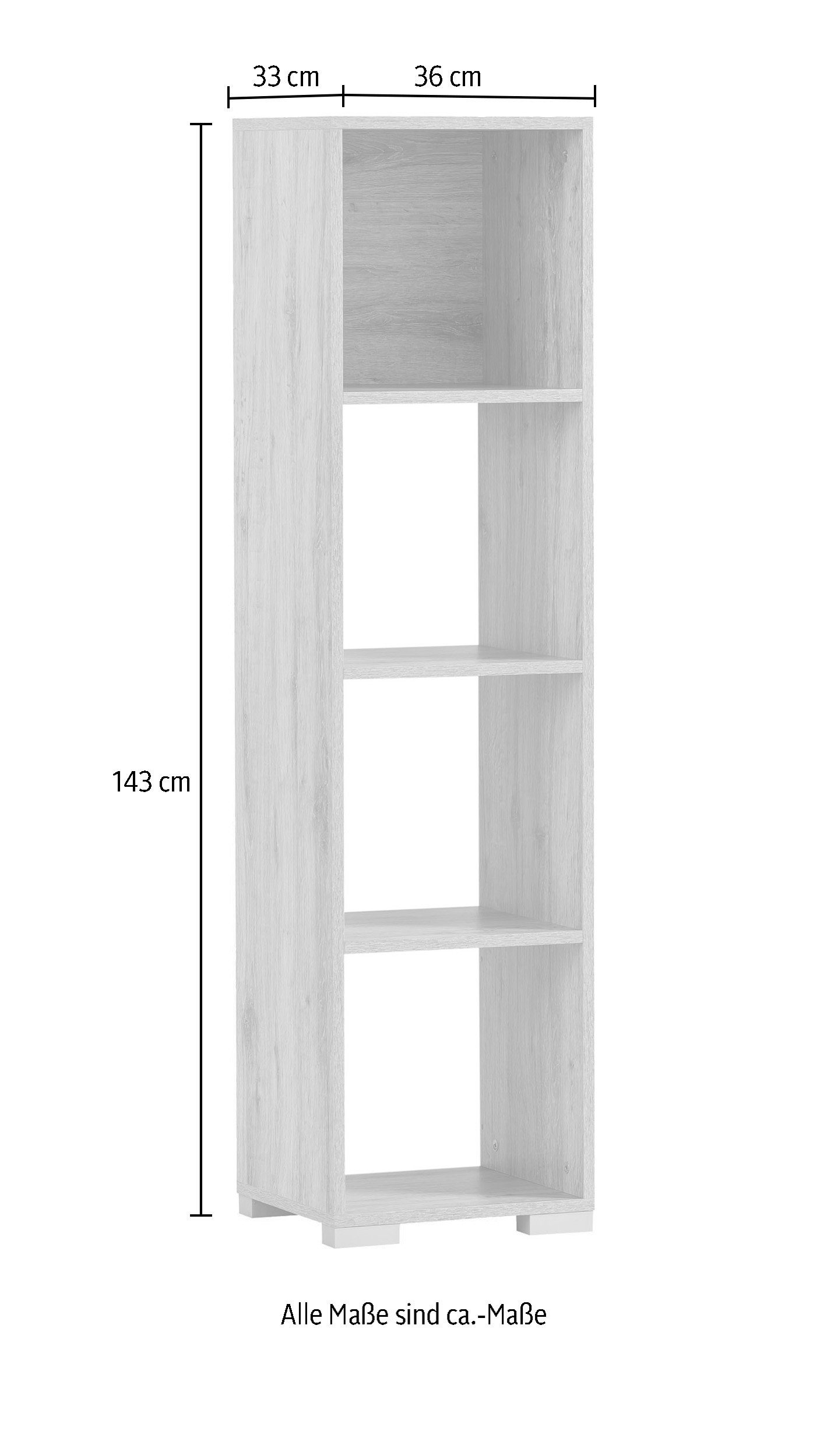 Schildmeyer Stellingkast Baku Boekenkast, 36 x 142 cm, praktische open vakken, Made in Germany