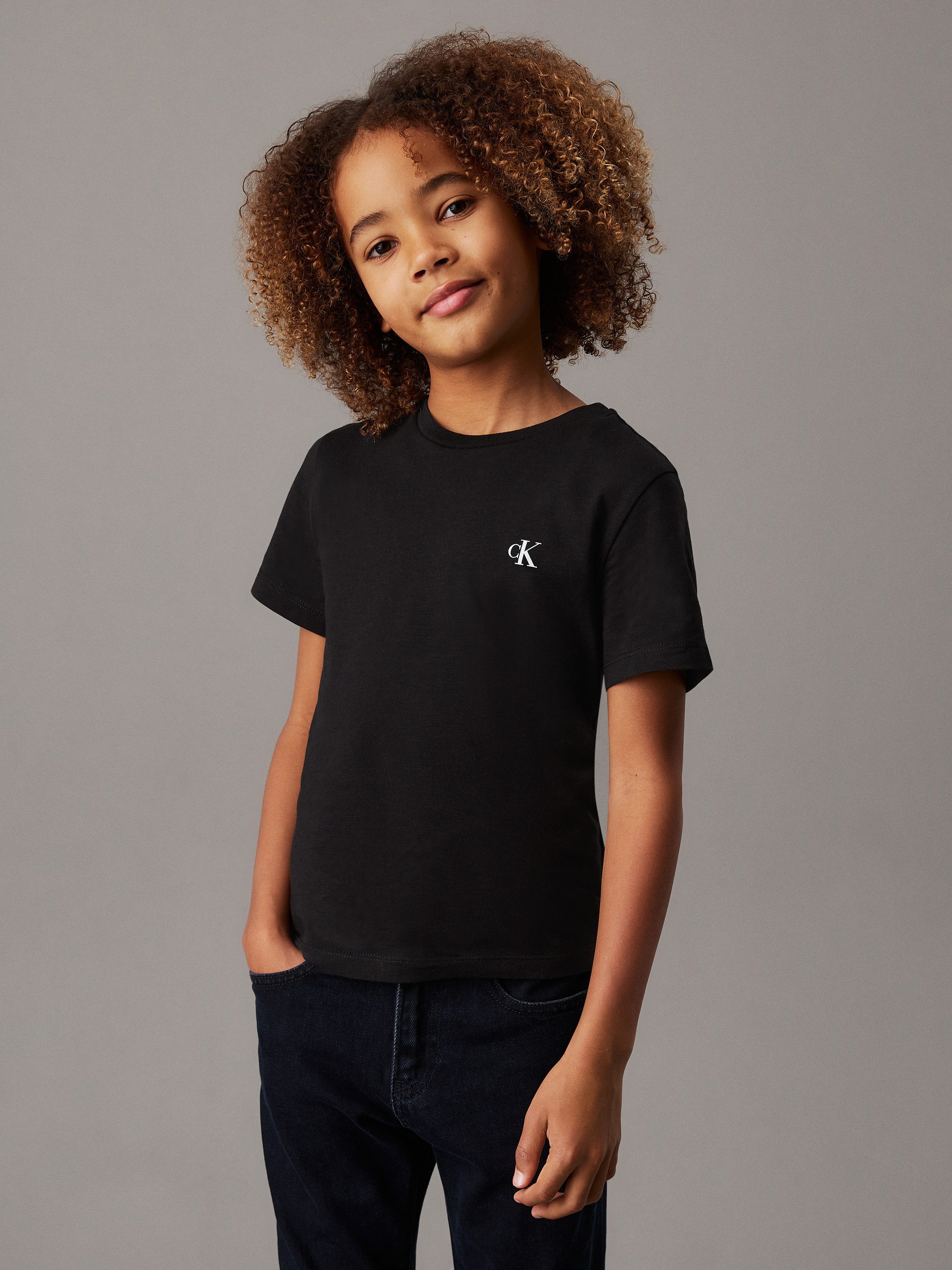 Calvin Klein T-shirt 2-PACK MONOGRAM TOP voor kinderen tot 16 jaar met logo-opdruk (2-delig)