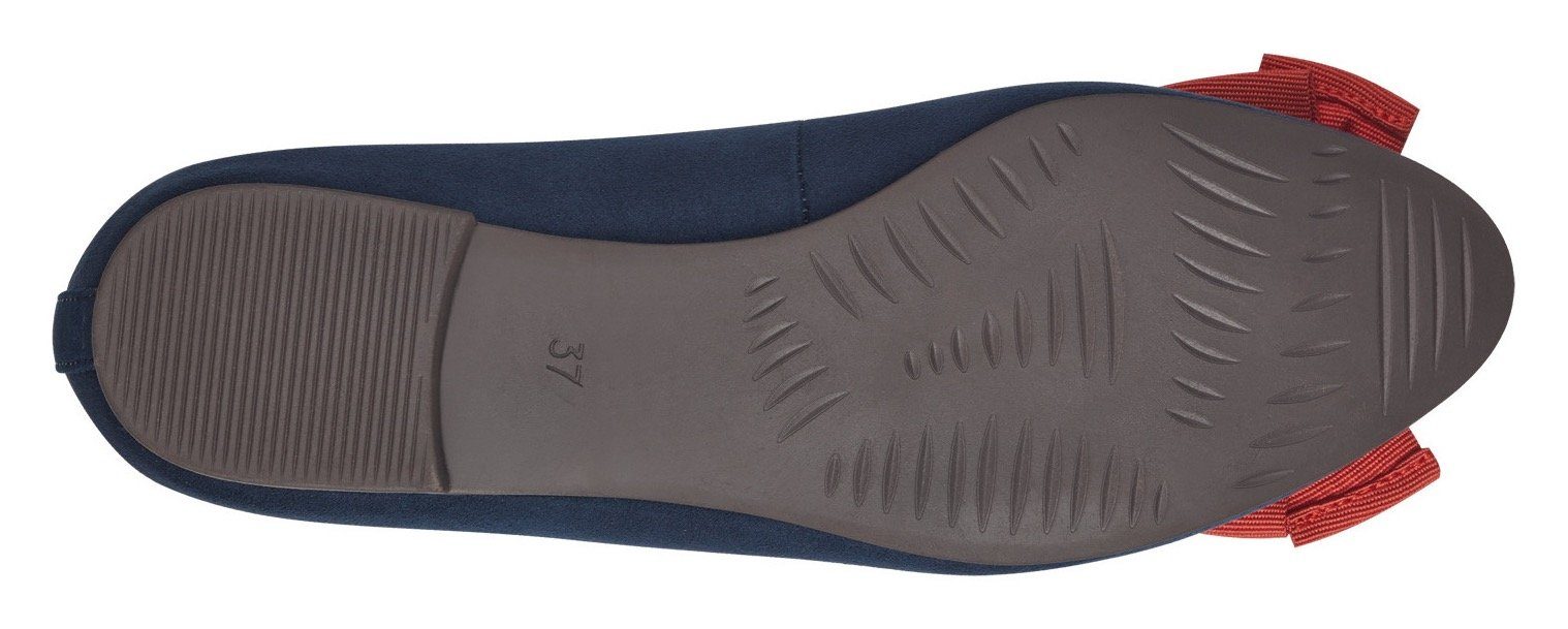 Marco Tozzi Ballerina's Flats, platte schoenen, feestdagmode met mooie decoratieve strik