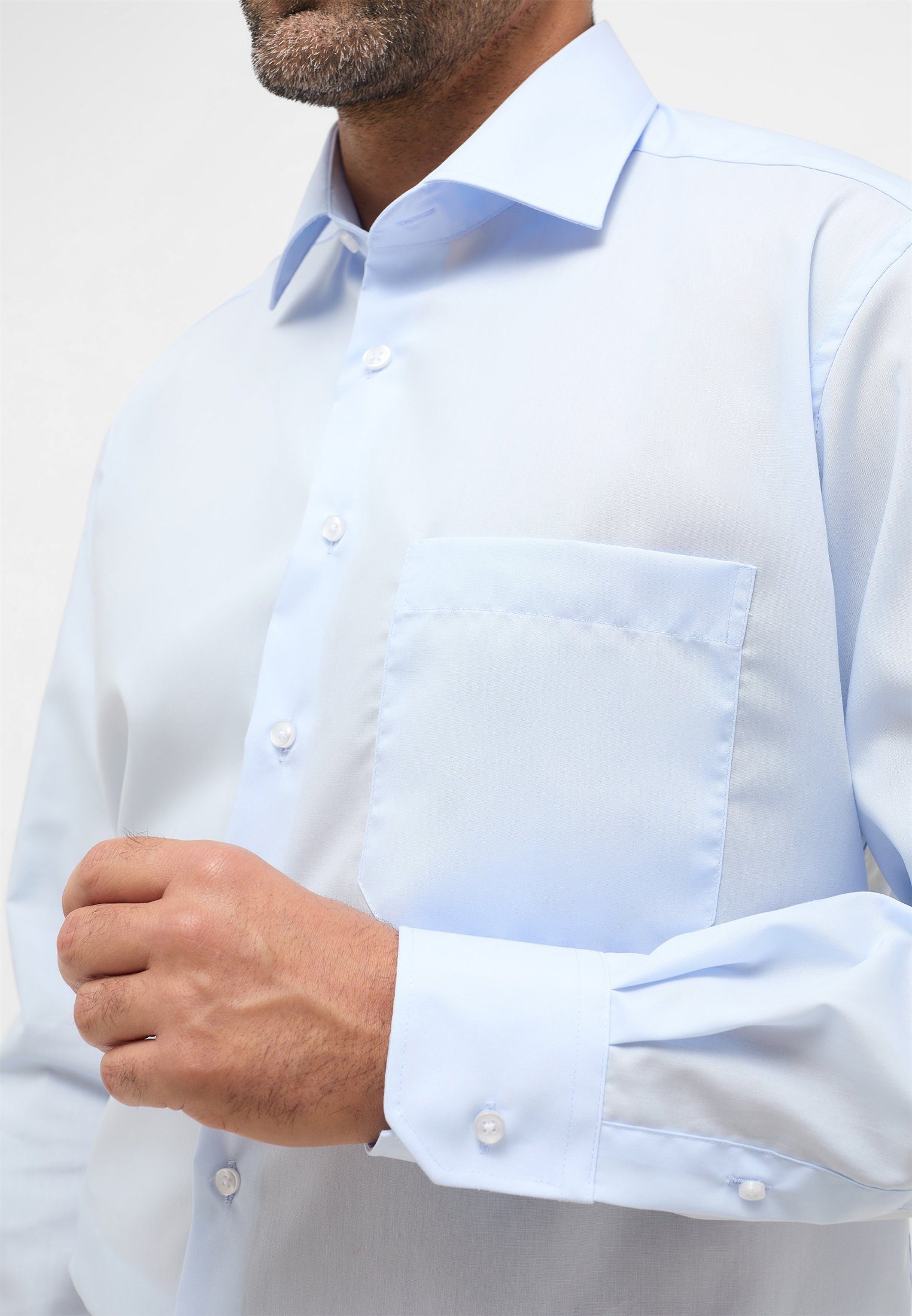 Eterna Overhemd met lange mouwen Comfort fit NON IRON (strijkvrij)
