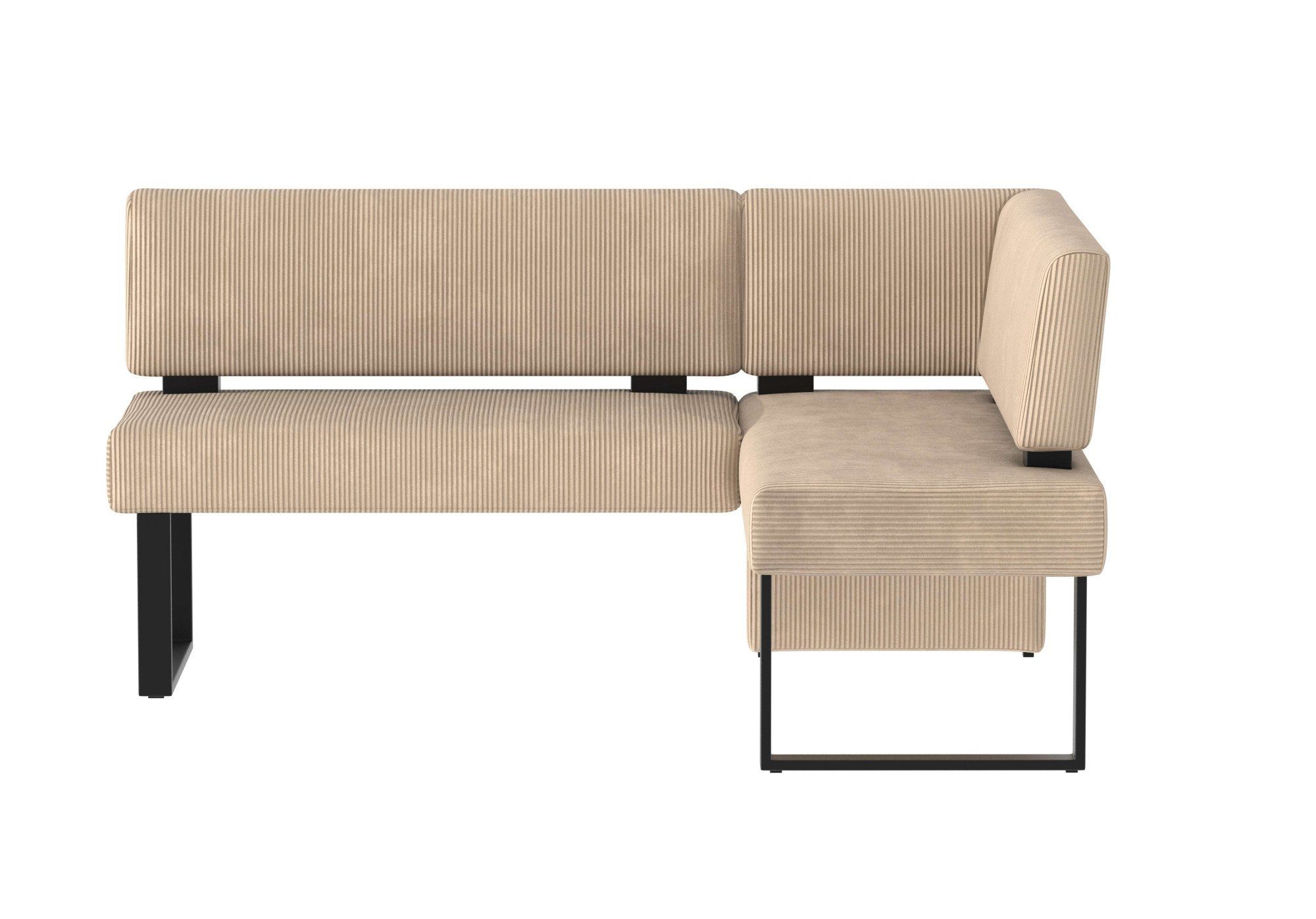 Home affaire Hoekbank Oliver met metalen frame, keukenbank verschillende hoezen cord eetkamerbank ottos choice