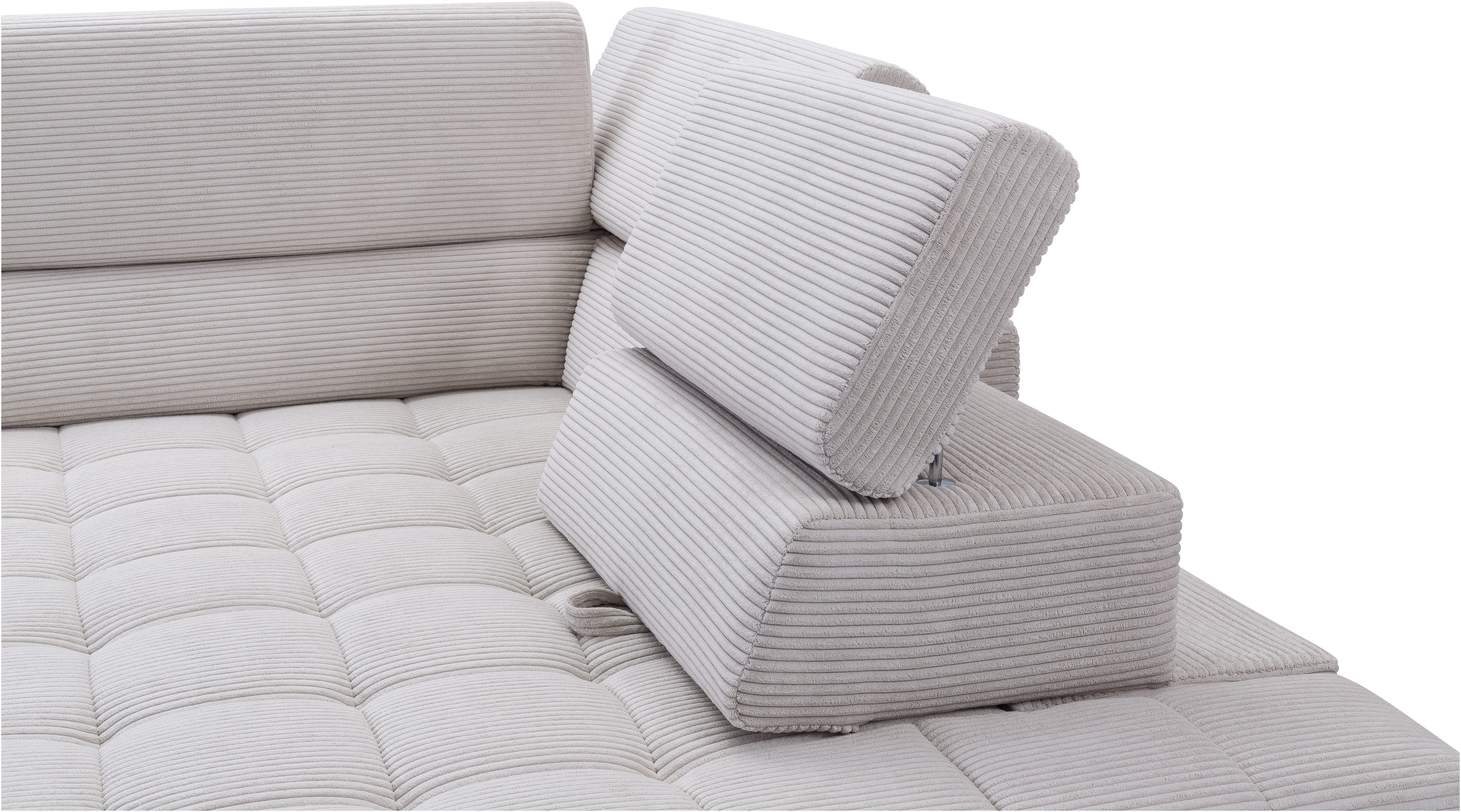 exxpo - sofa fashion Hoekbank Elianos, hoog zitcomfort, verfijnde kruisstepping in de zitting, L-vorm