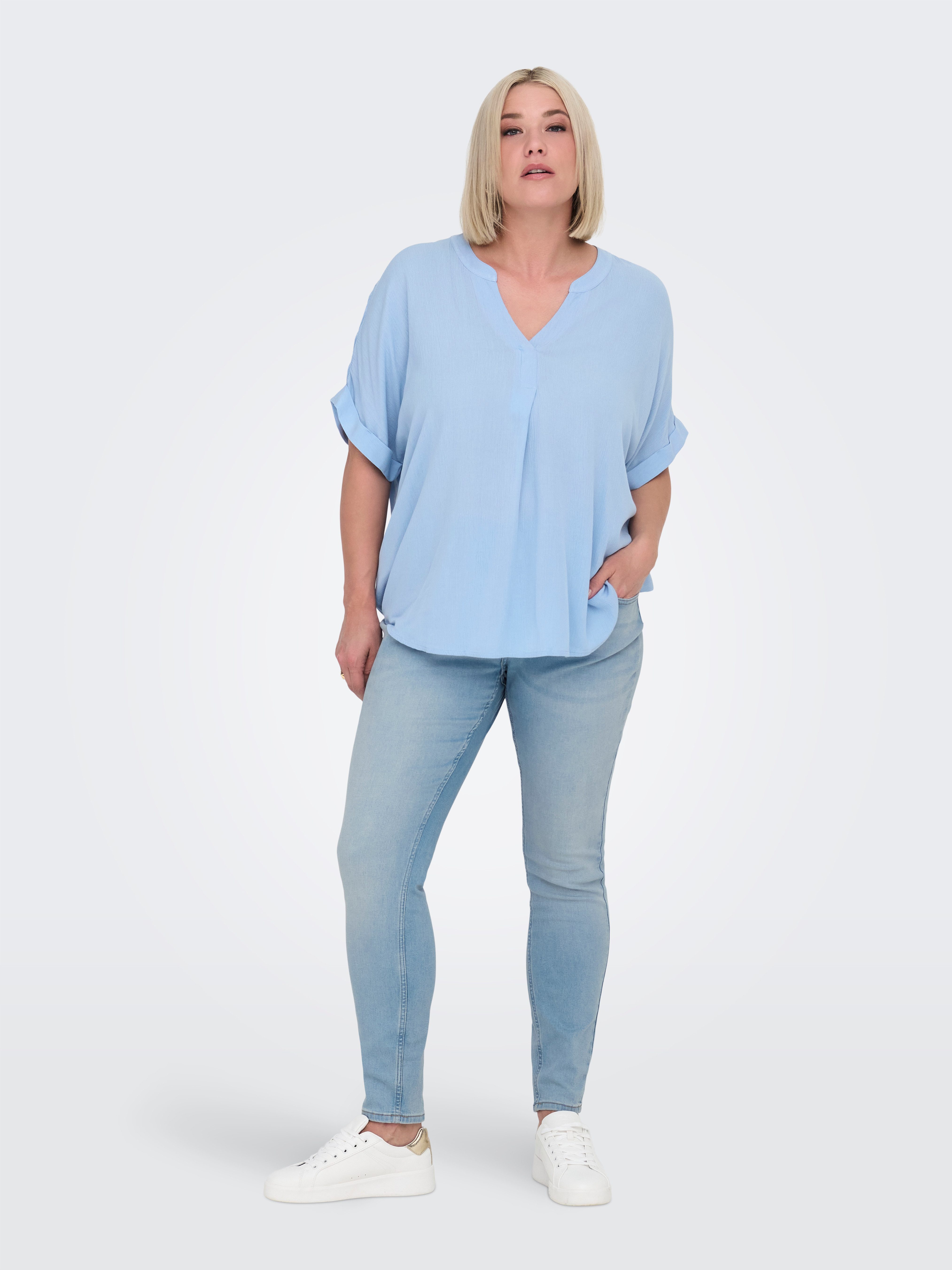 ONLY CARMAKOMA High-waist jeans CARANNA HW SKINNY ANK DNM ANA NOOS