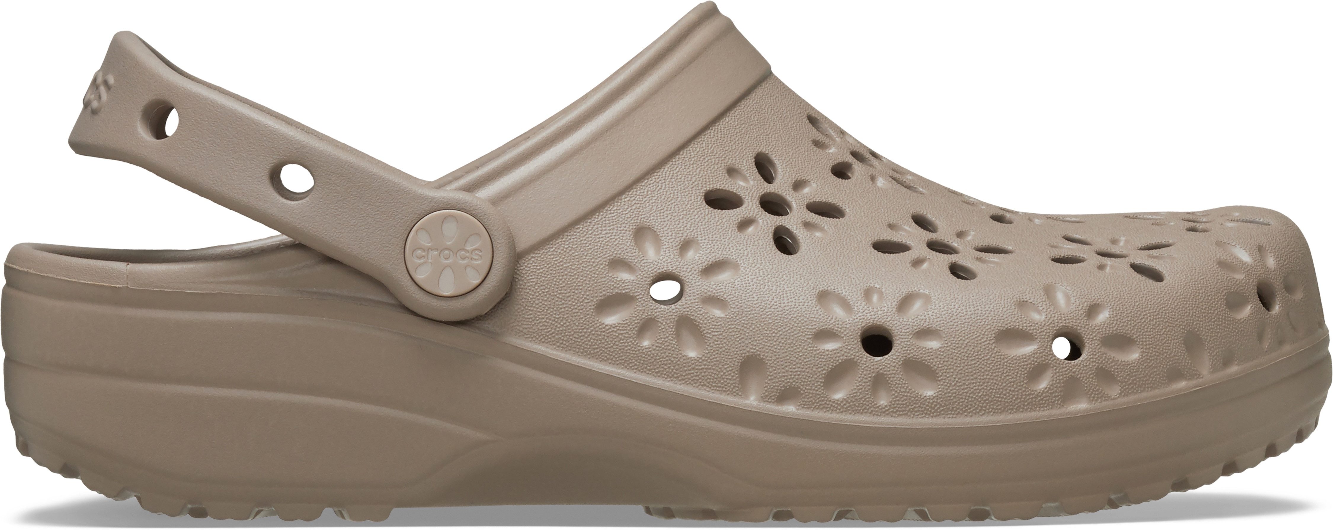 Crocs Clogs Classic Floral Cut Out Clog